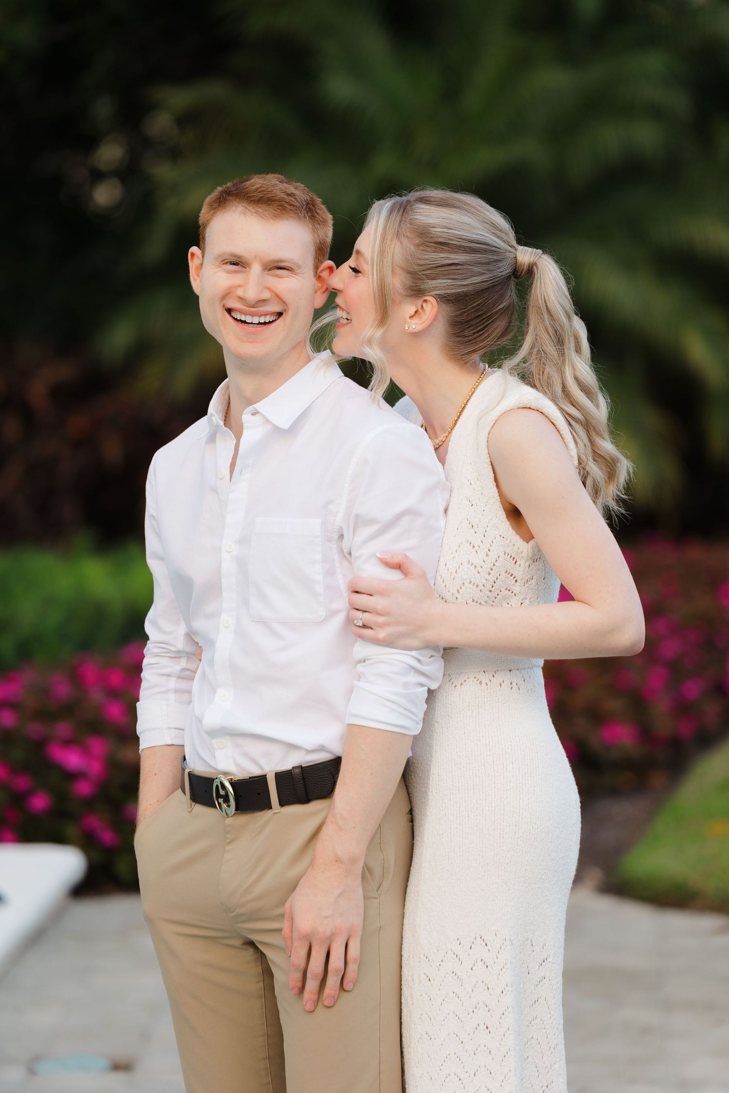 Engaged couple the night before their Palm Beach wedding photographed by Tom Forrest Photography from Hudson, Ohio.