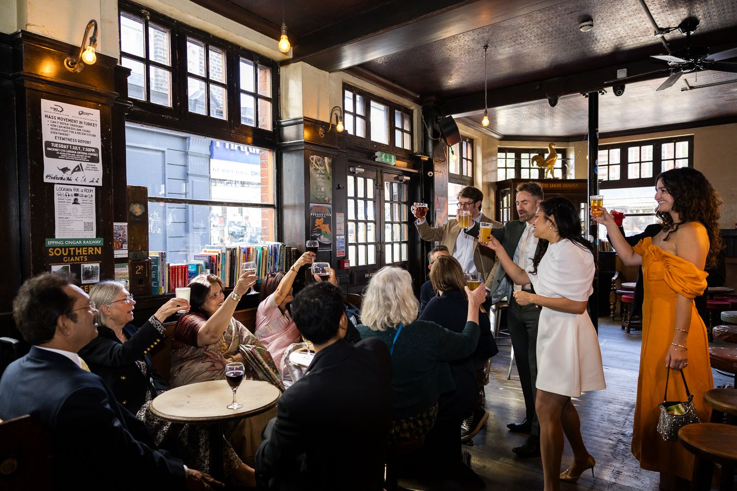 wedding reception in London pub
