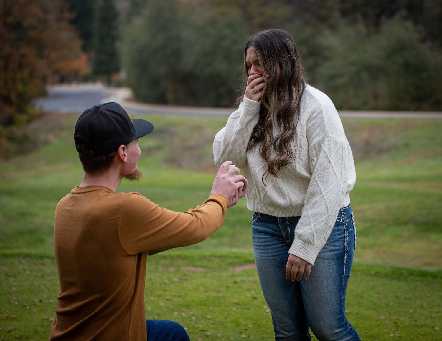 Marriage proposal shoot, calaveras county photographer, greenhorn gold course, angels camp, engagement shoot, gunnii sack photography