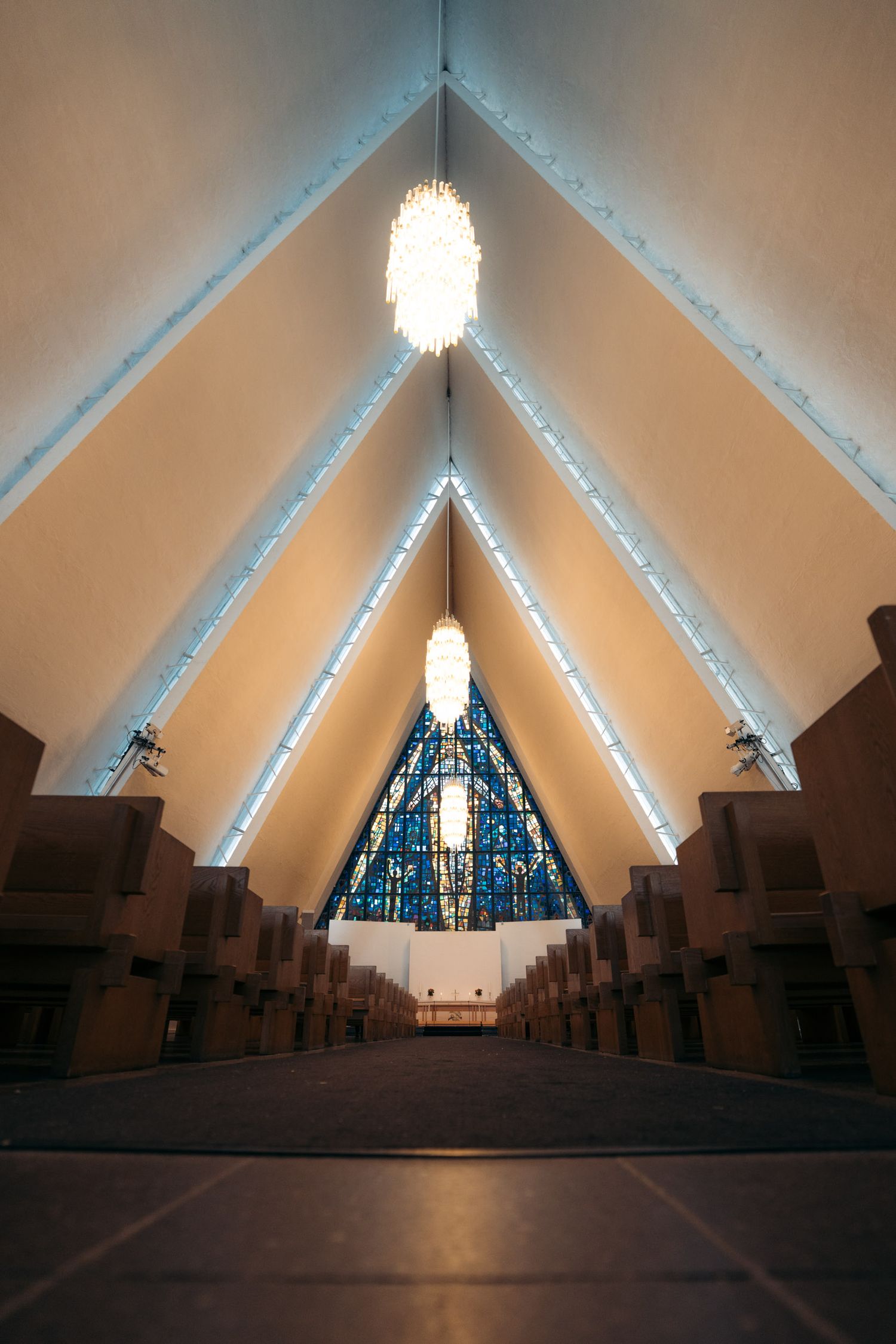 intérieur cathédrale arctique tromso en norvège