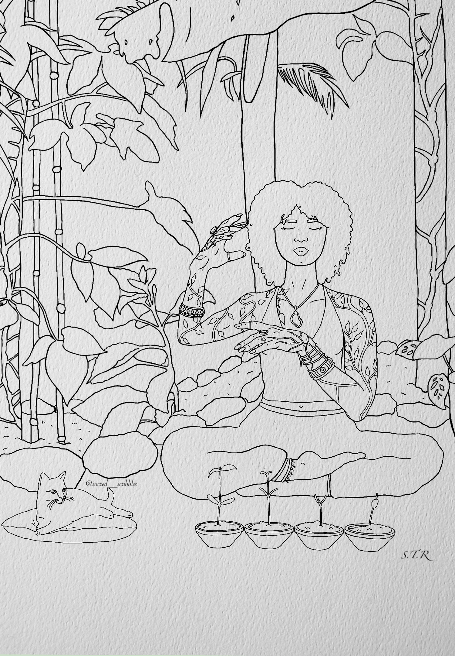 The Earth Goddess growing her plants