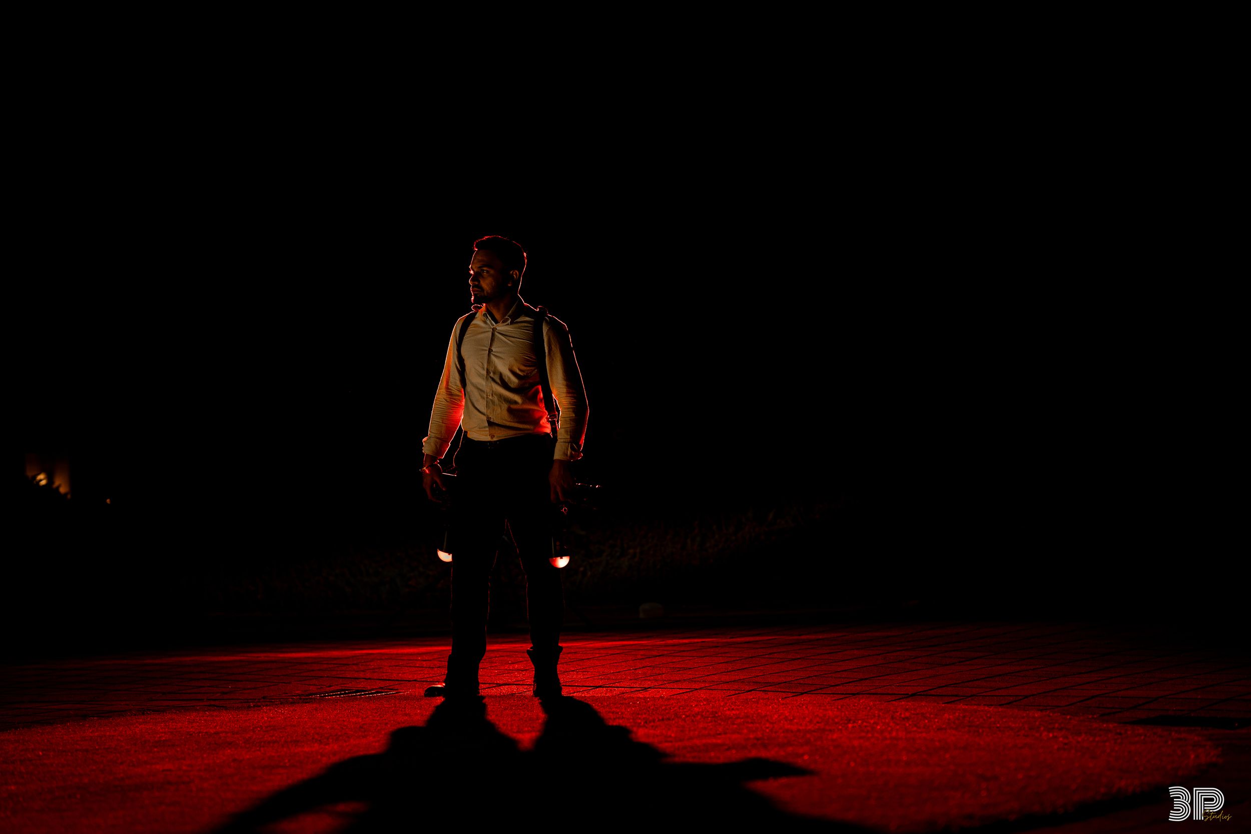 Artistic portrait featuring unique lighting and composition, highlighting the subject’s creative expression and style