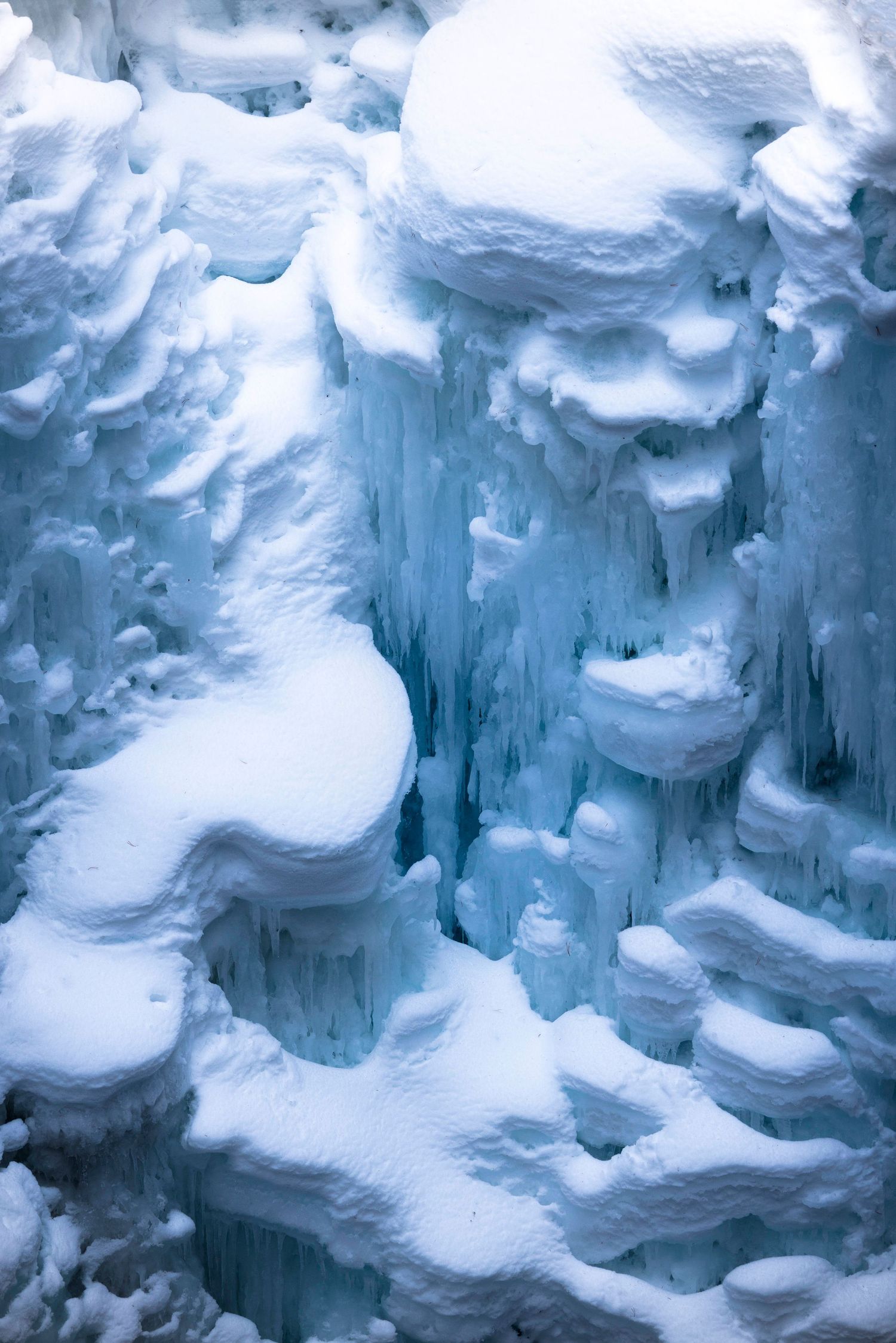 A frozen waterfall in the Canadian rockies