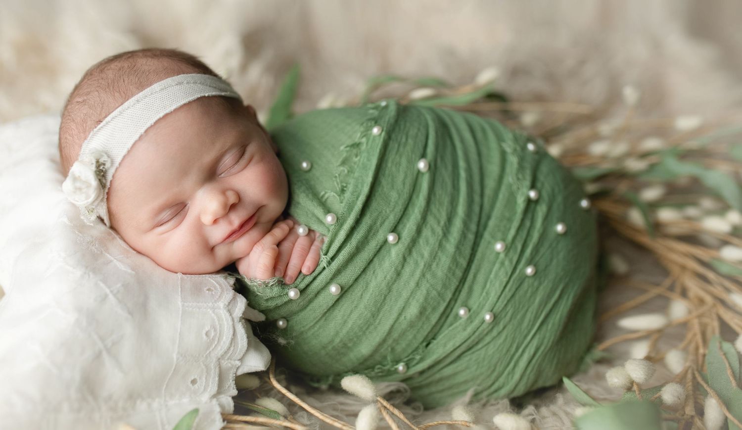 A newborn wrapped in green. Greenville sc newborn photographer, Easley sc newborn photographer, Upstate sc newborn photographer