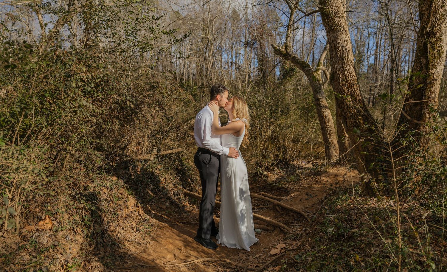 Golden hour elopement moments