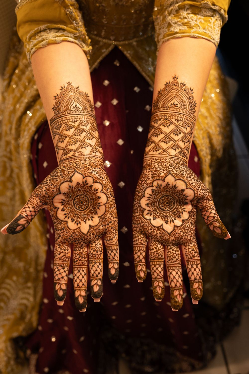 Henna tattoo at nikkah mehendi wedding