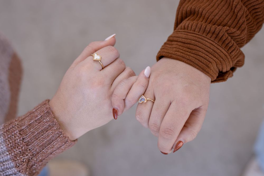 Close-up shots of hands with rings showing various angles and details.