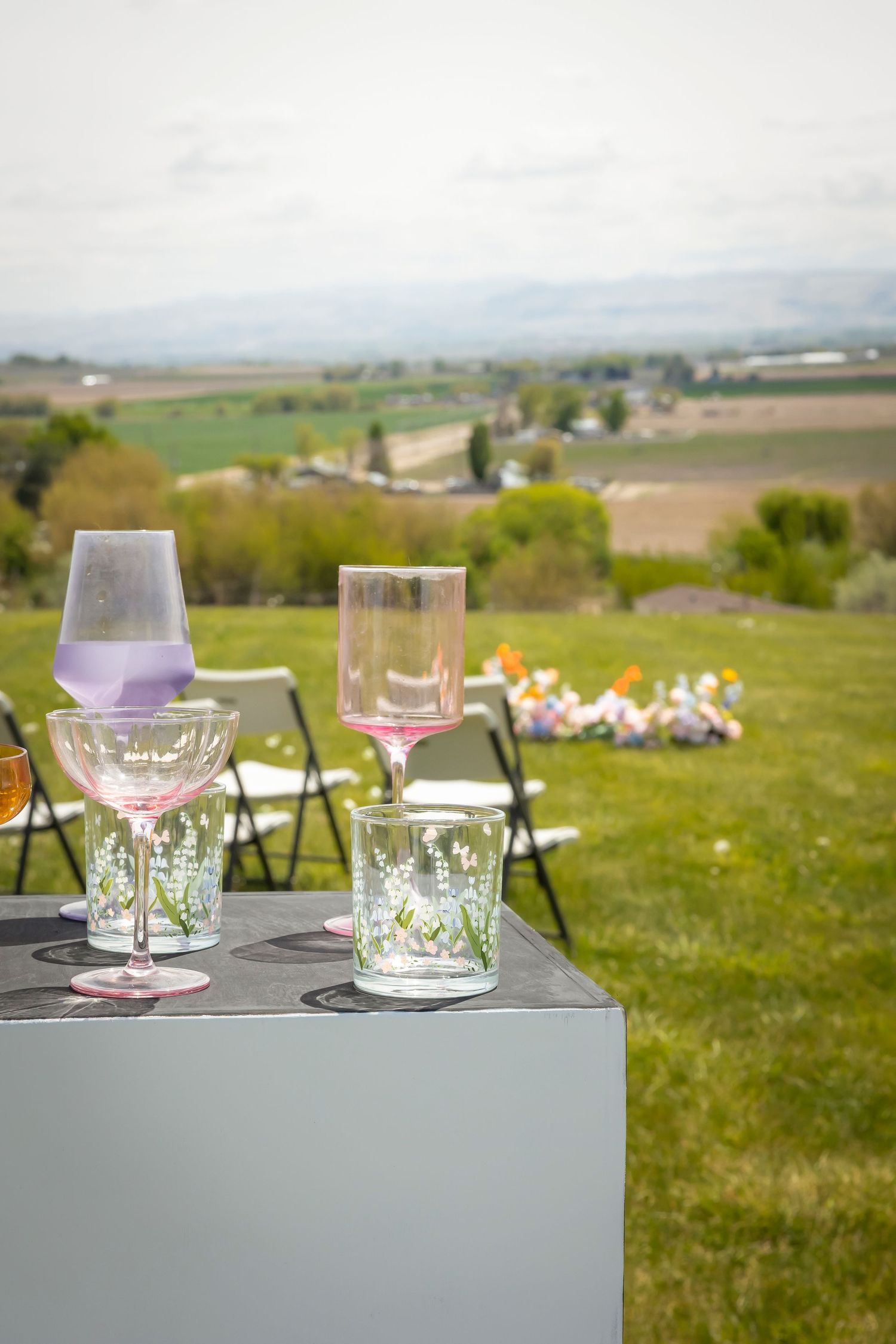 outdoor venue, Garman Hill Wilder Idaho Spring styled wedding decor