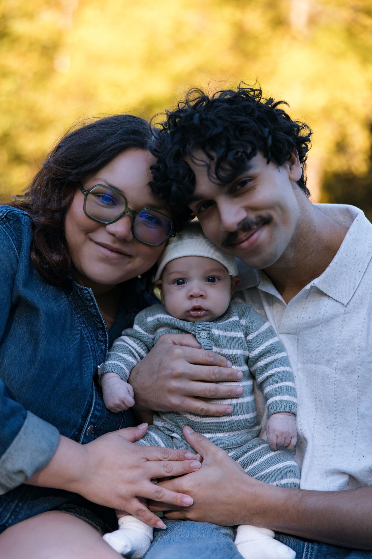 Fall newborn family session