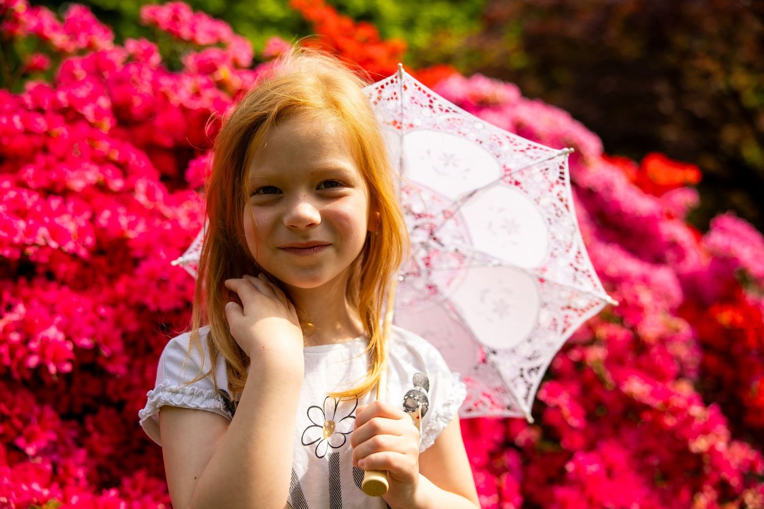 Girl with the flowers photo
