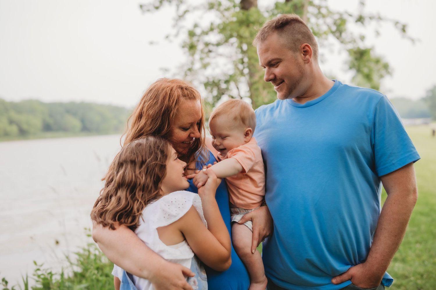 family photo, on the water