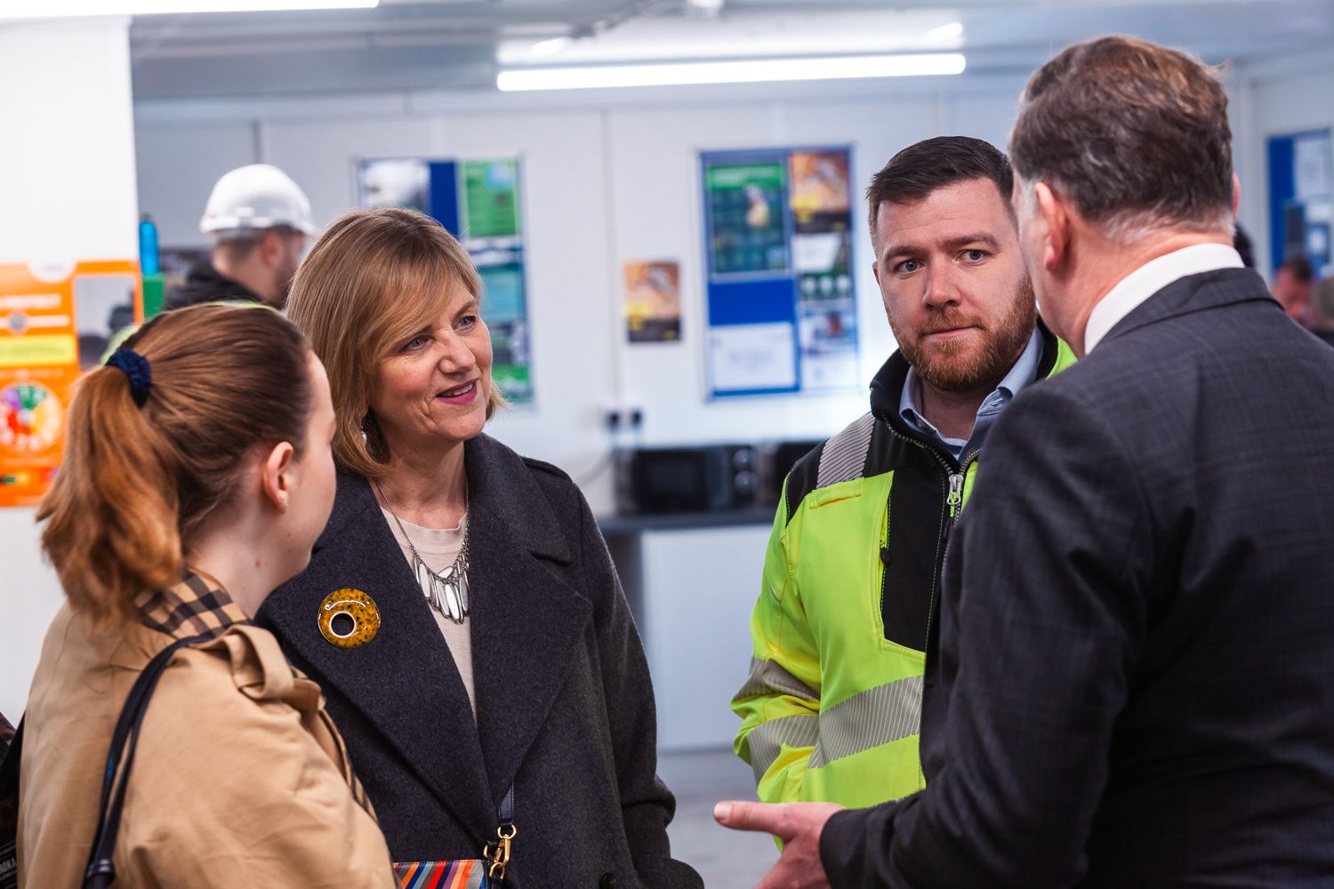 Photograph of ministerial visit to GRAHAM Dyecoats Leeds site