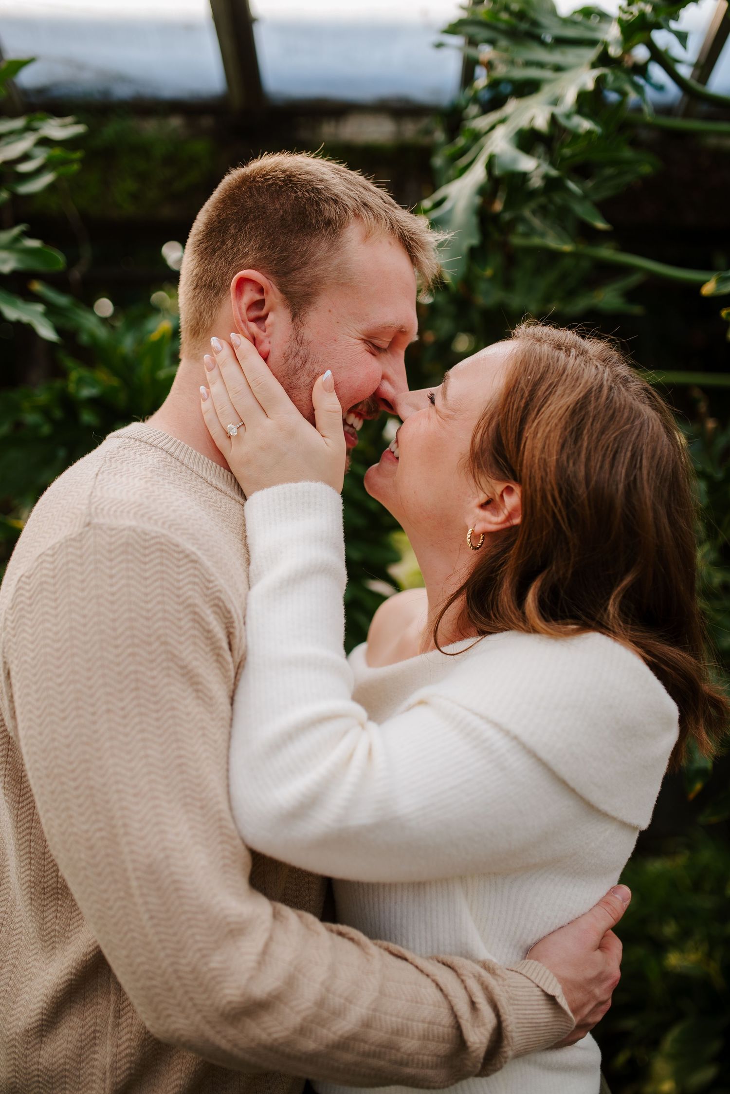 Greenhouse engagement session in Wichita, KS - Plant Kingdom engagement pictures by Jessica Nadine Photography