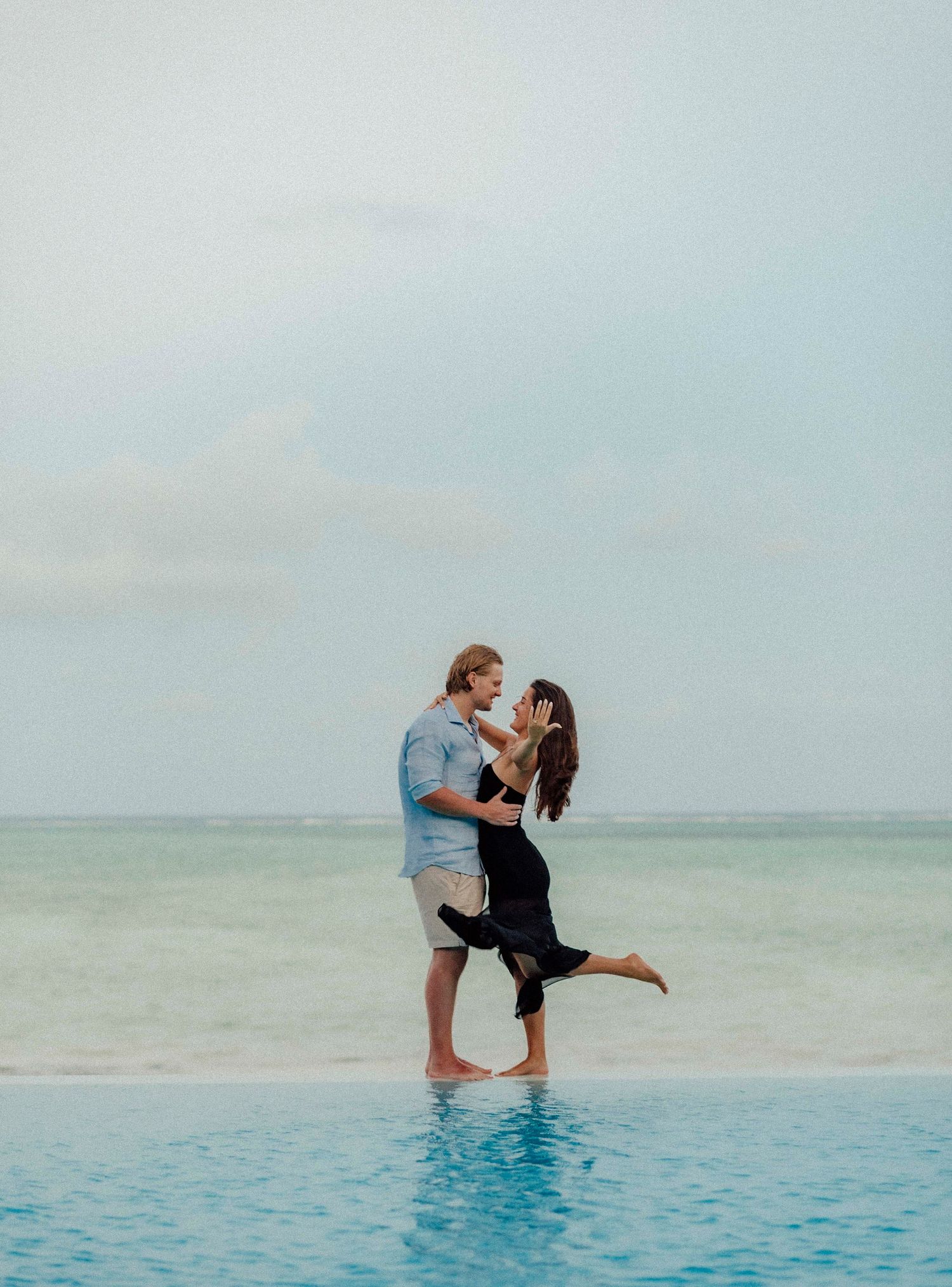 Destination wedding couple photography in Zanzibar with ocean views