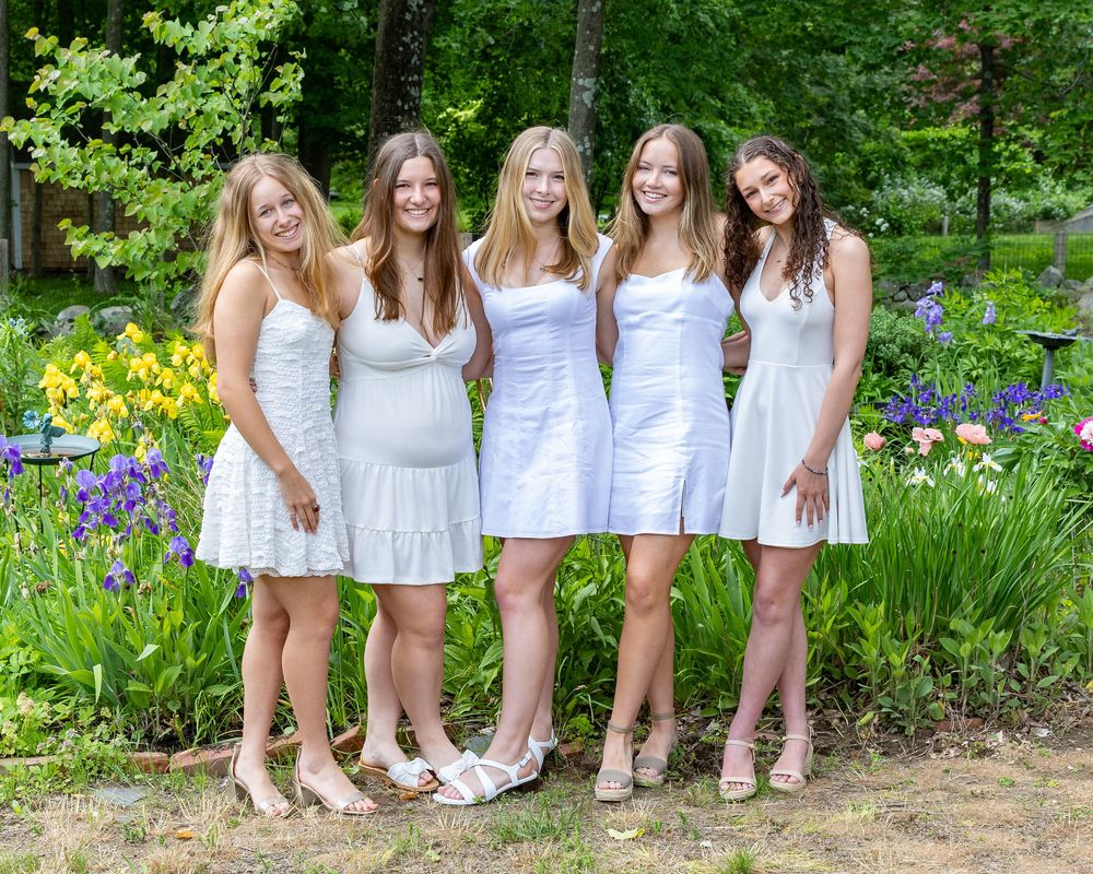 Lincoln Sudbury High School graduates pose with friends for graduation portraits. Serving Weston High School & Wayland, Concord Carlisle