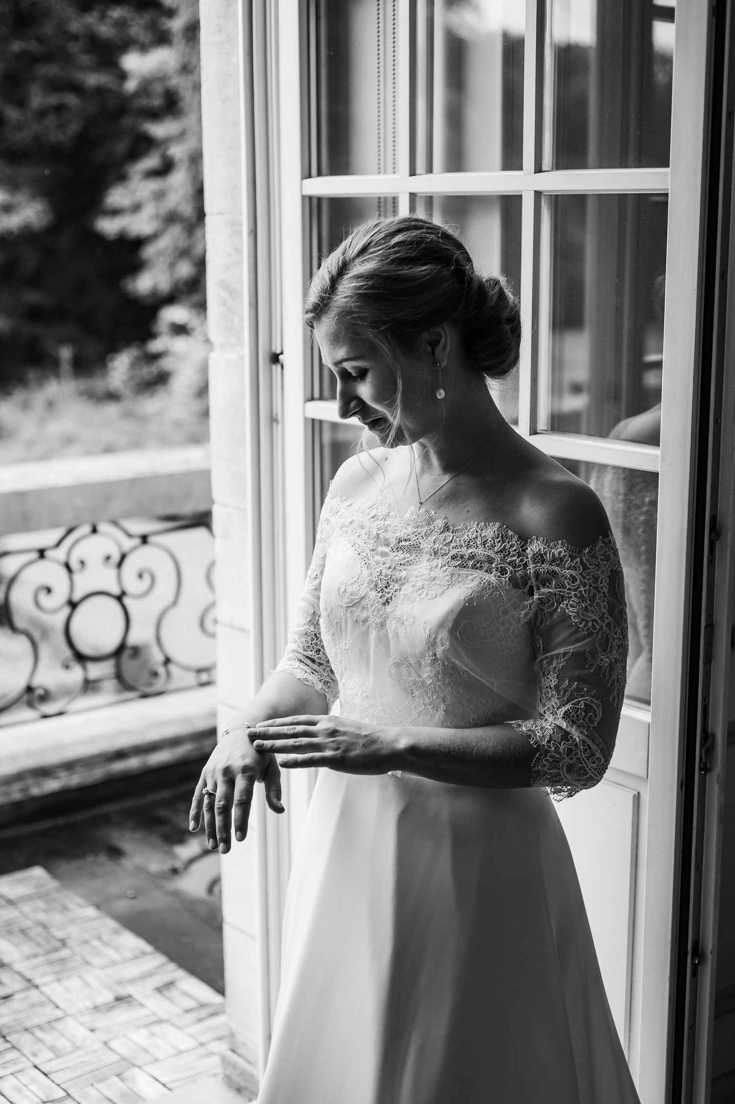 Photo de la mariée au château Ruisbroek