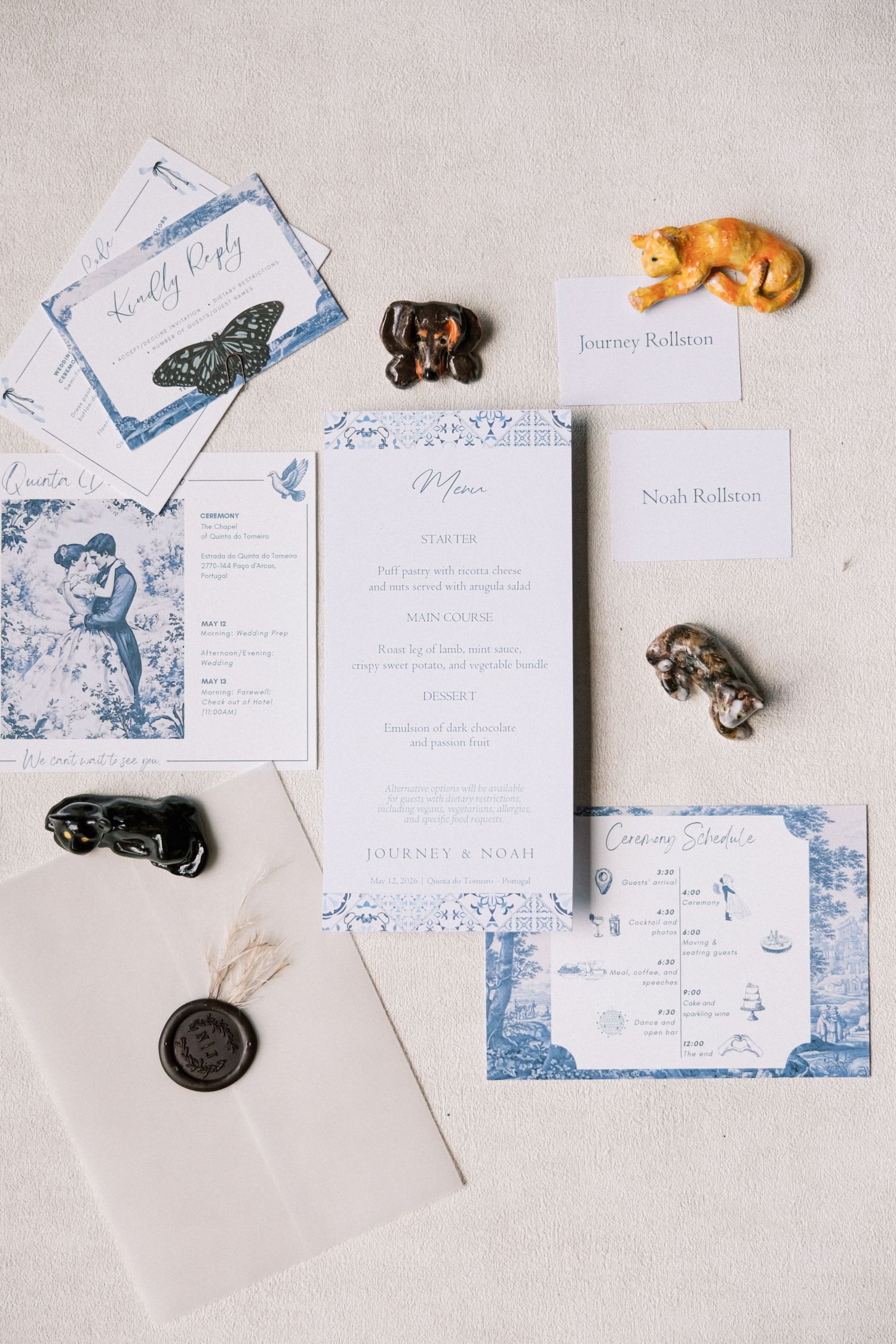 Wedding cake details at Quinta do Torneiro