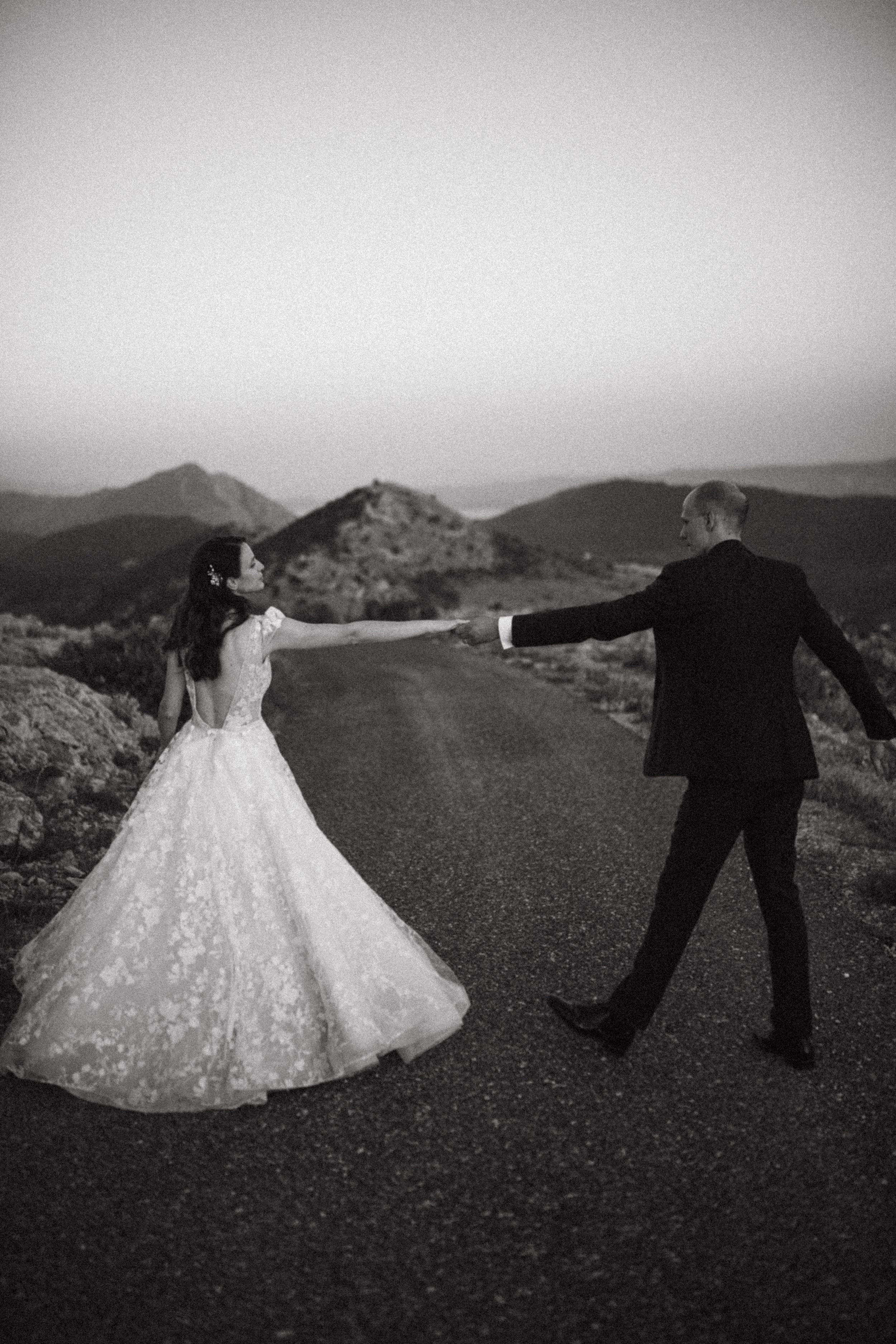 Black and White Wedding Croatia Photographer
