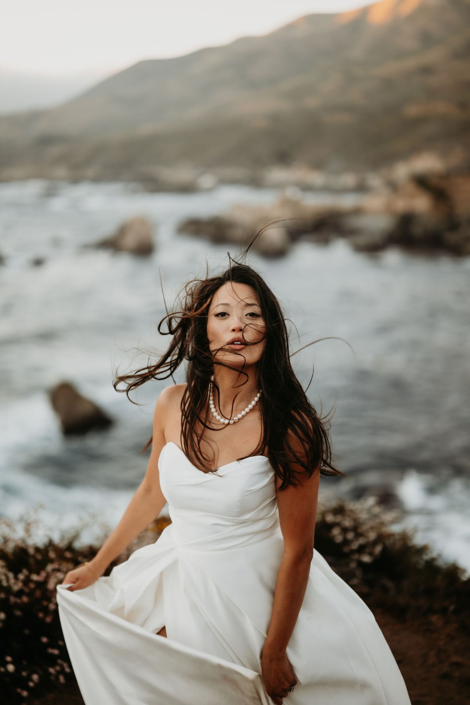 garrapata state park big sur wedding venues bridal portrait