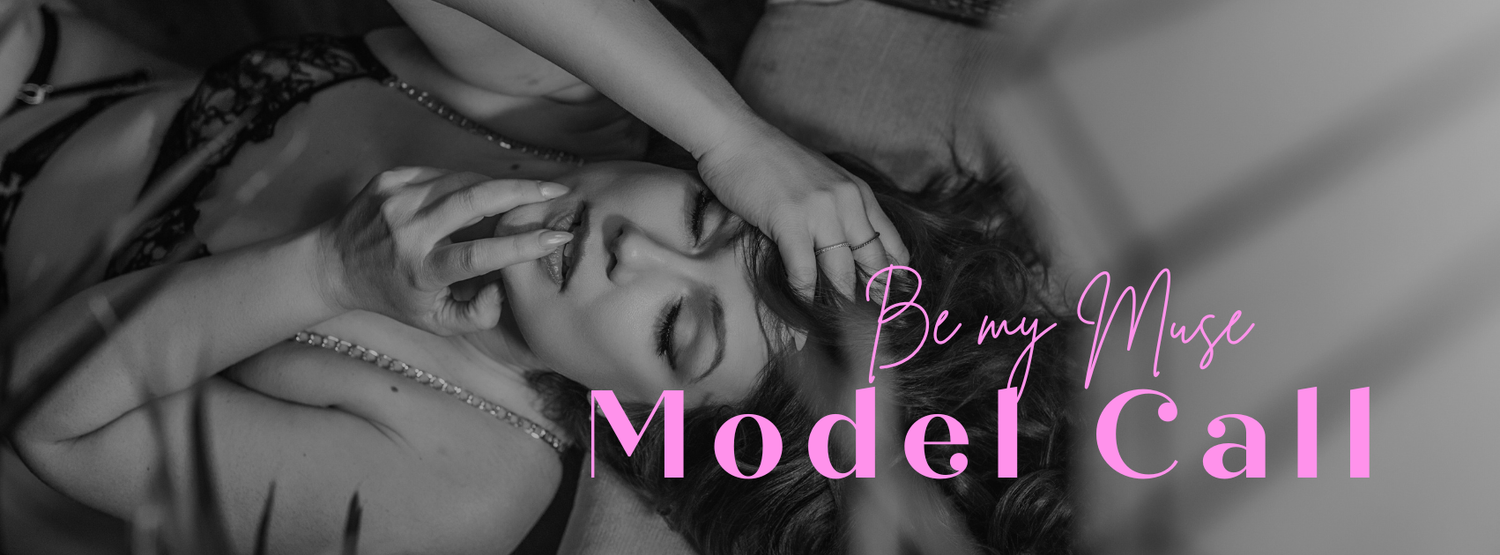 A black and white collage of fashion model headshots arranged in a horizontal strip layout.