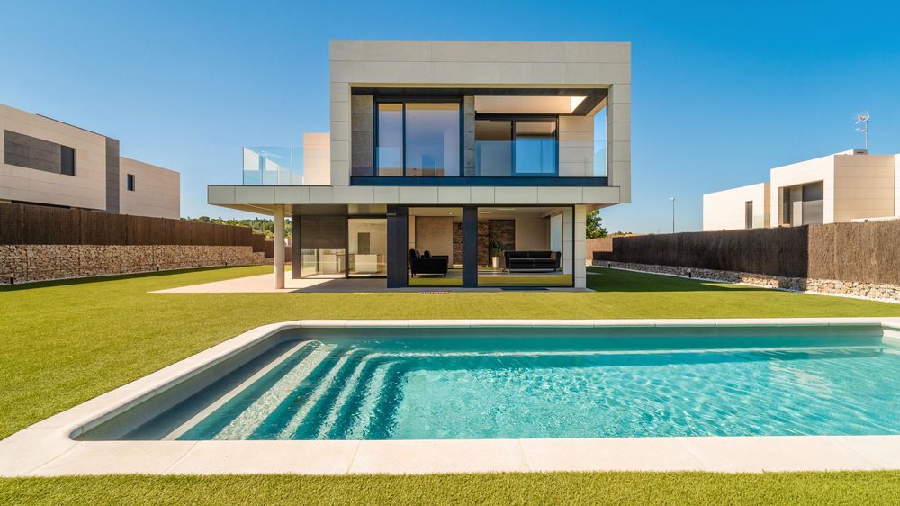 fachada de una casa moderna - Fotógrafo de interiores madrid