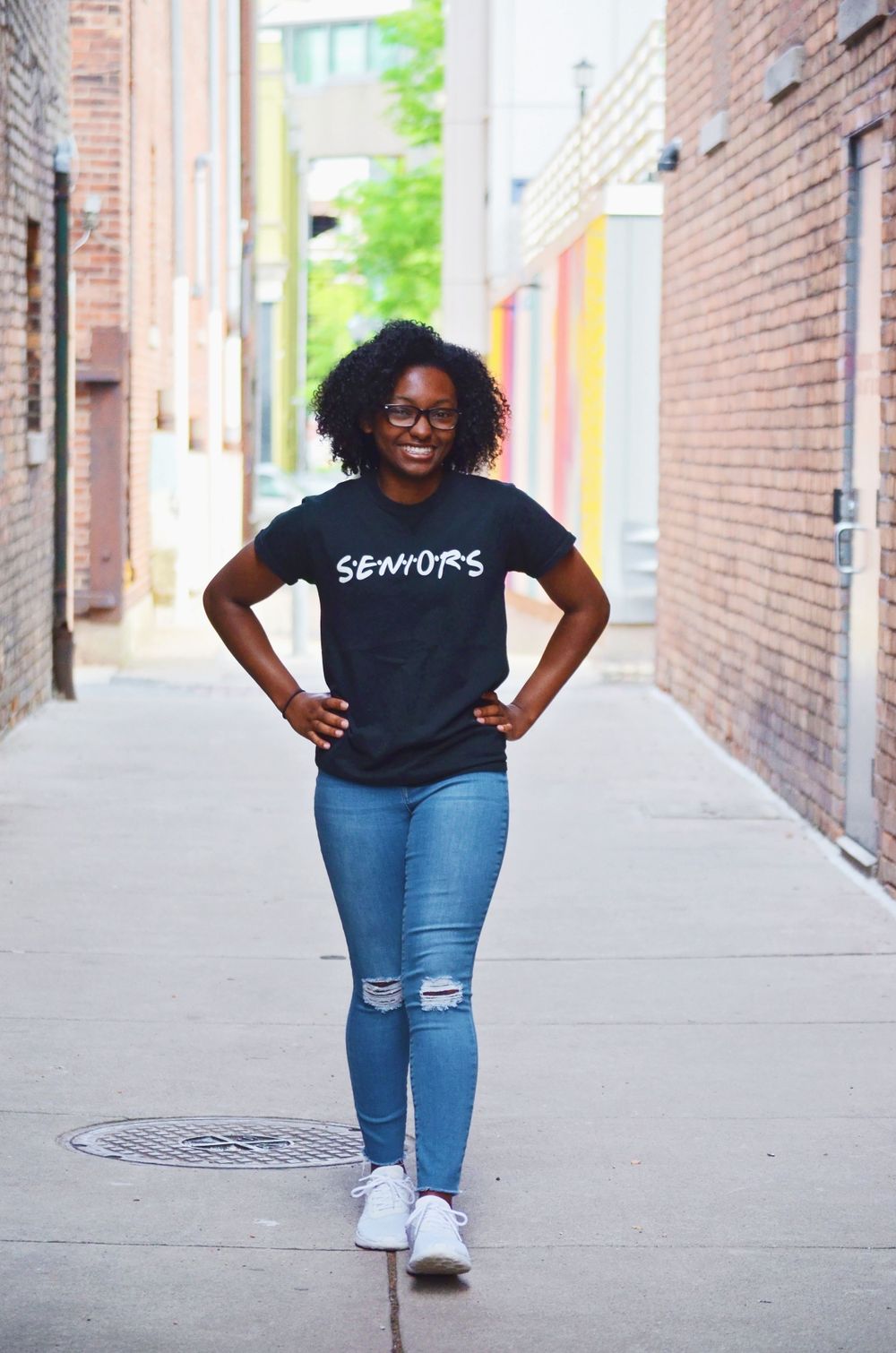 Syd in the alleyway downtown Fort Wayne