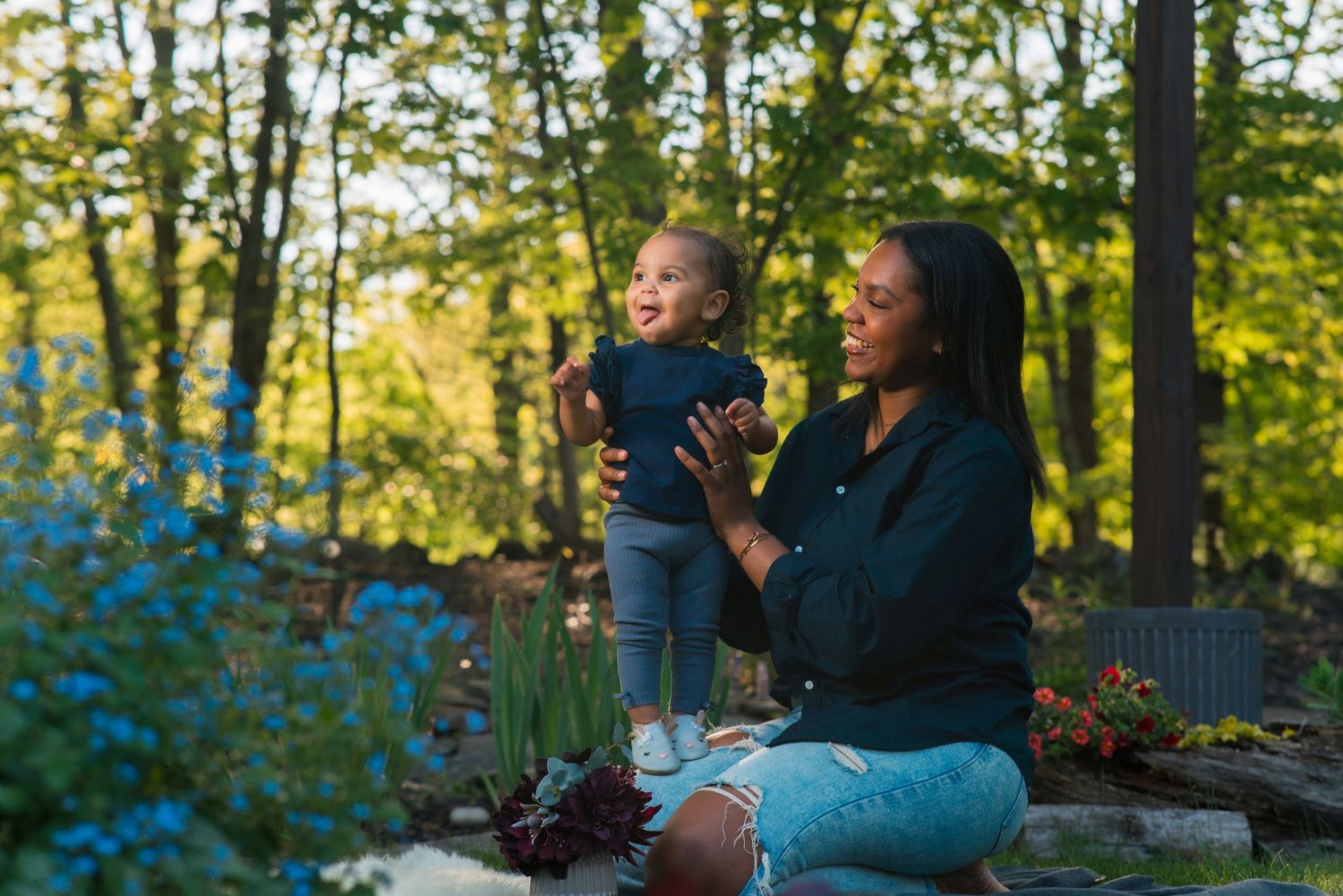 Family portrait session with baby.