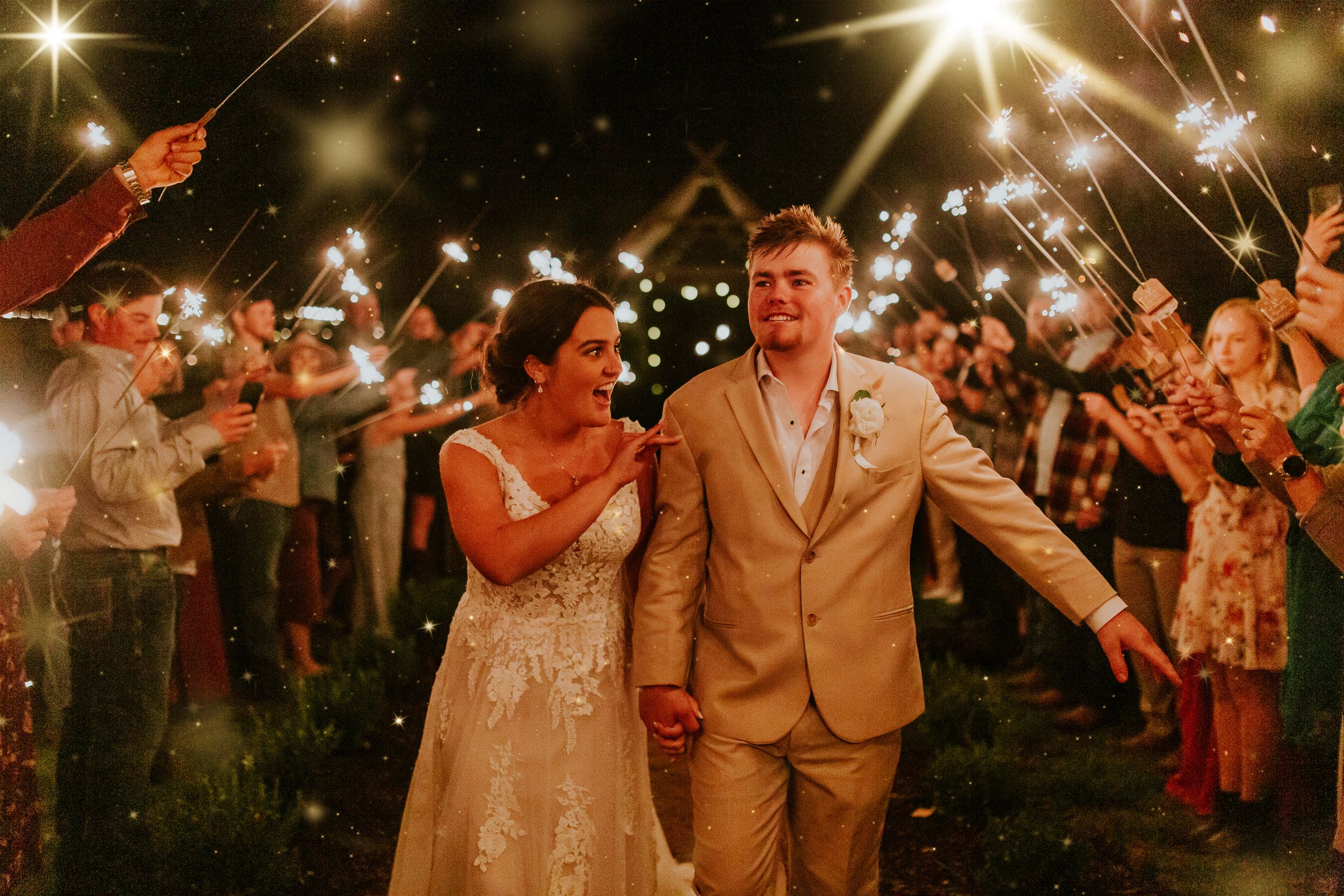 Wedding photography exit. Oregon wedding photography. Wedding reception.