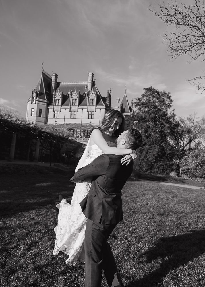 A dreamy editorial engagement session at The Biltmore in Asheville, NC.