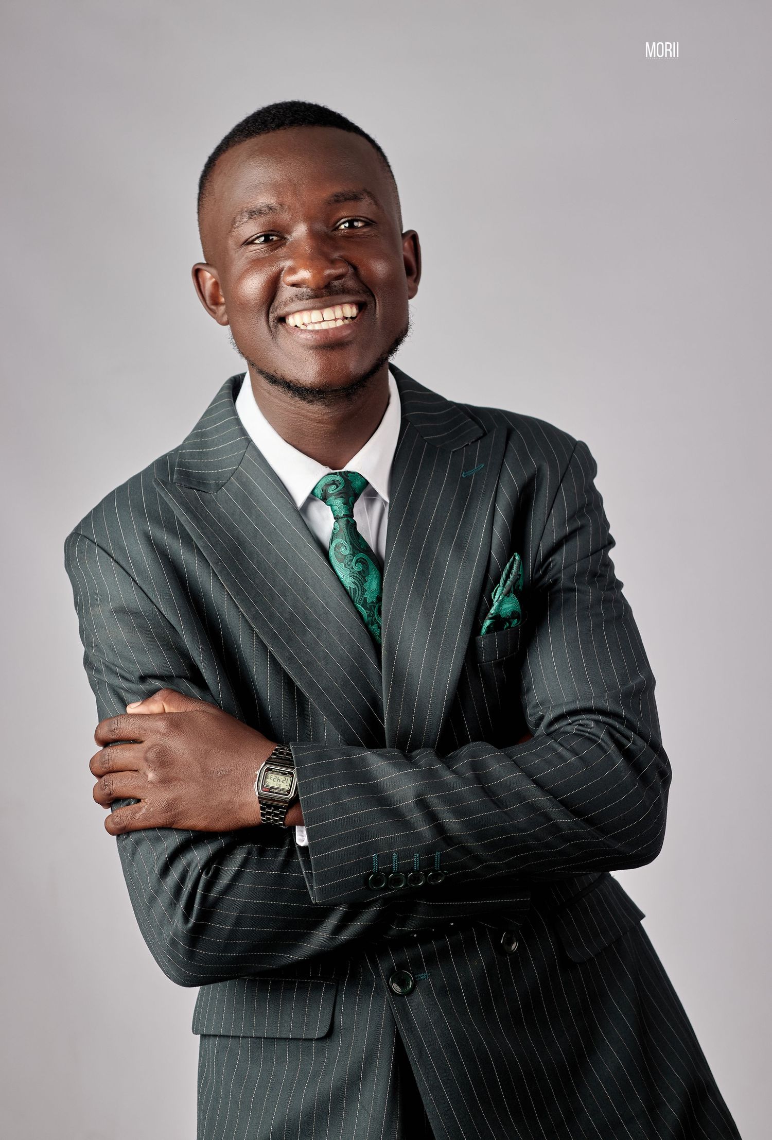gentle man  posing for a studio portrait session
