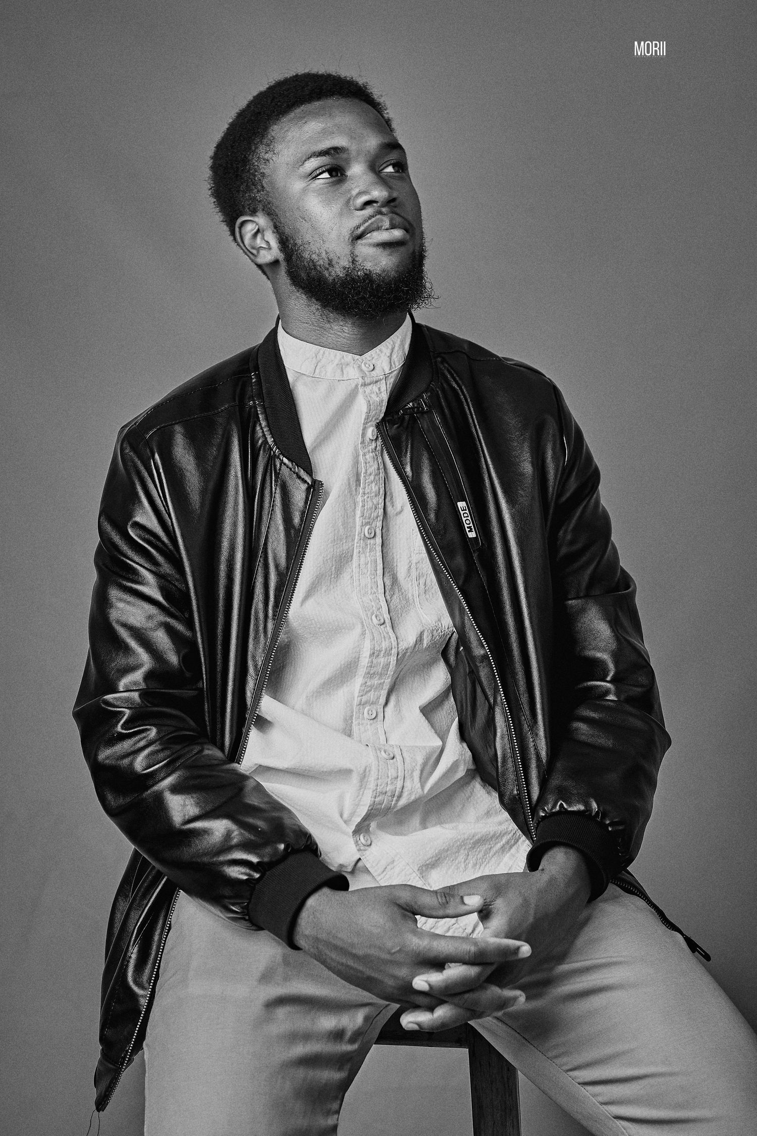 gentle man  posing for a studio portrait session