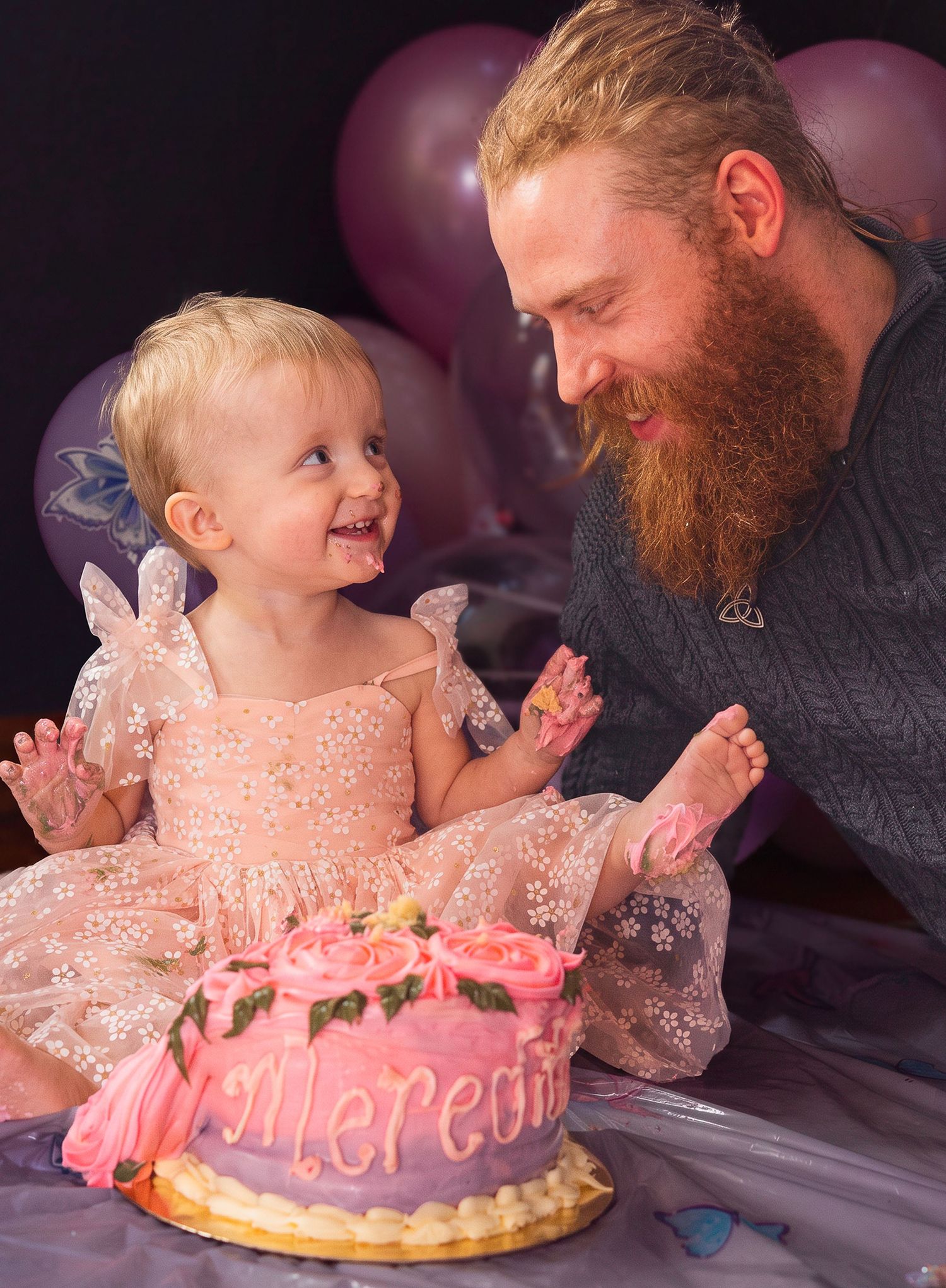 first birthday bash cake smash