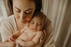 mother and baby sleeping