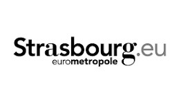 Strasbourg Eurométropole official logo in black and white text on a light background.
