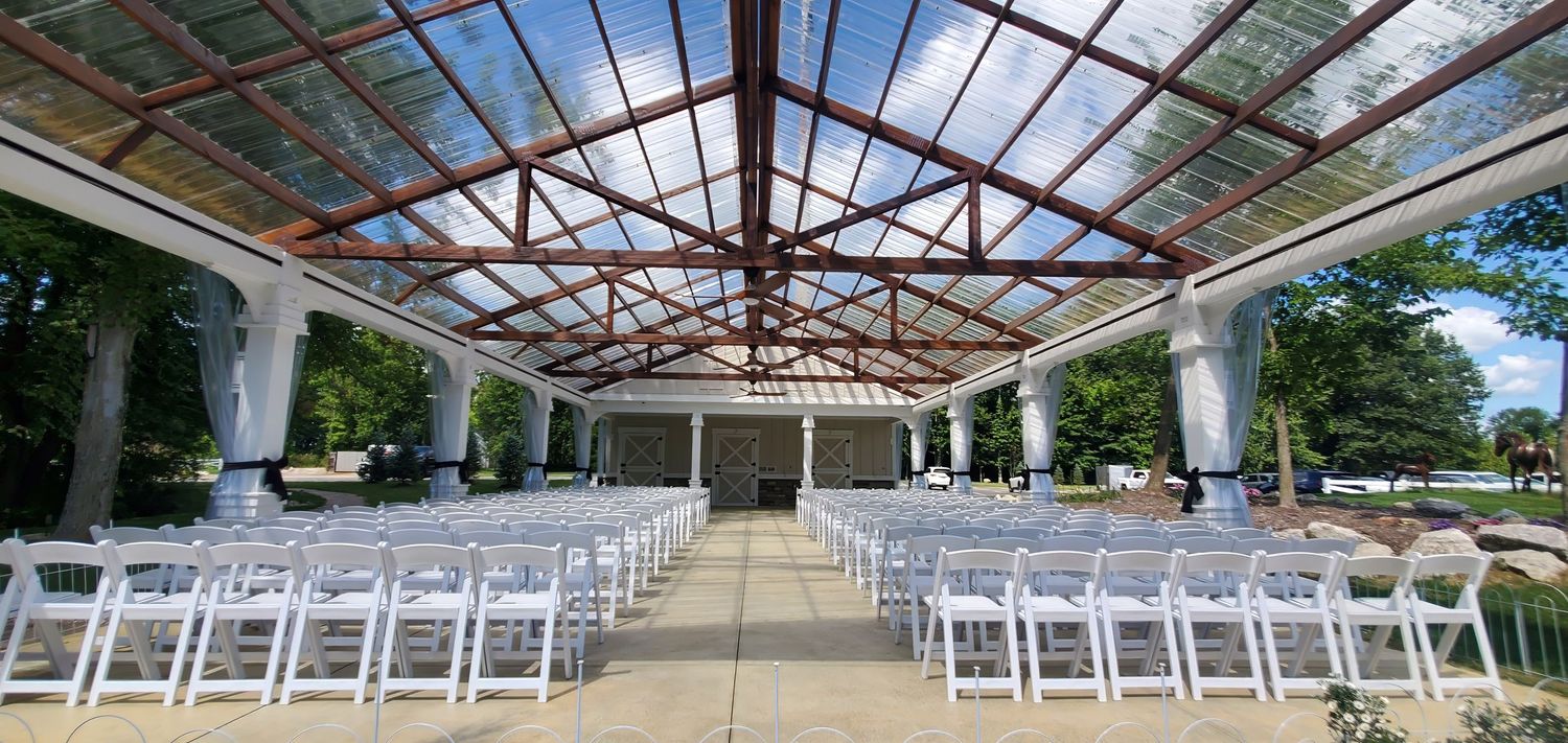 indoor Swan Lake Event Center Wedding Venue ceremony area