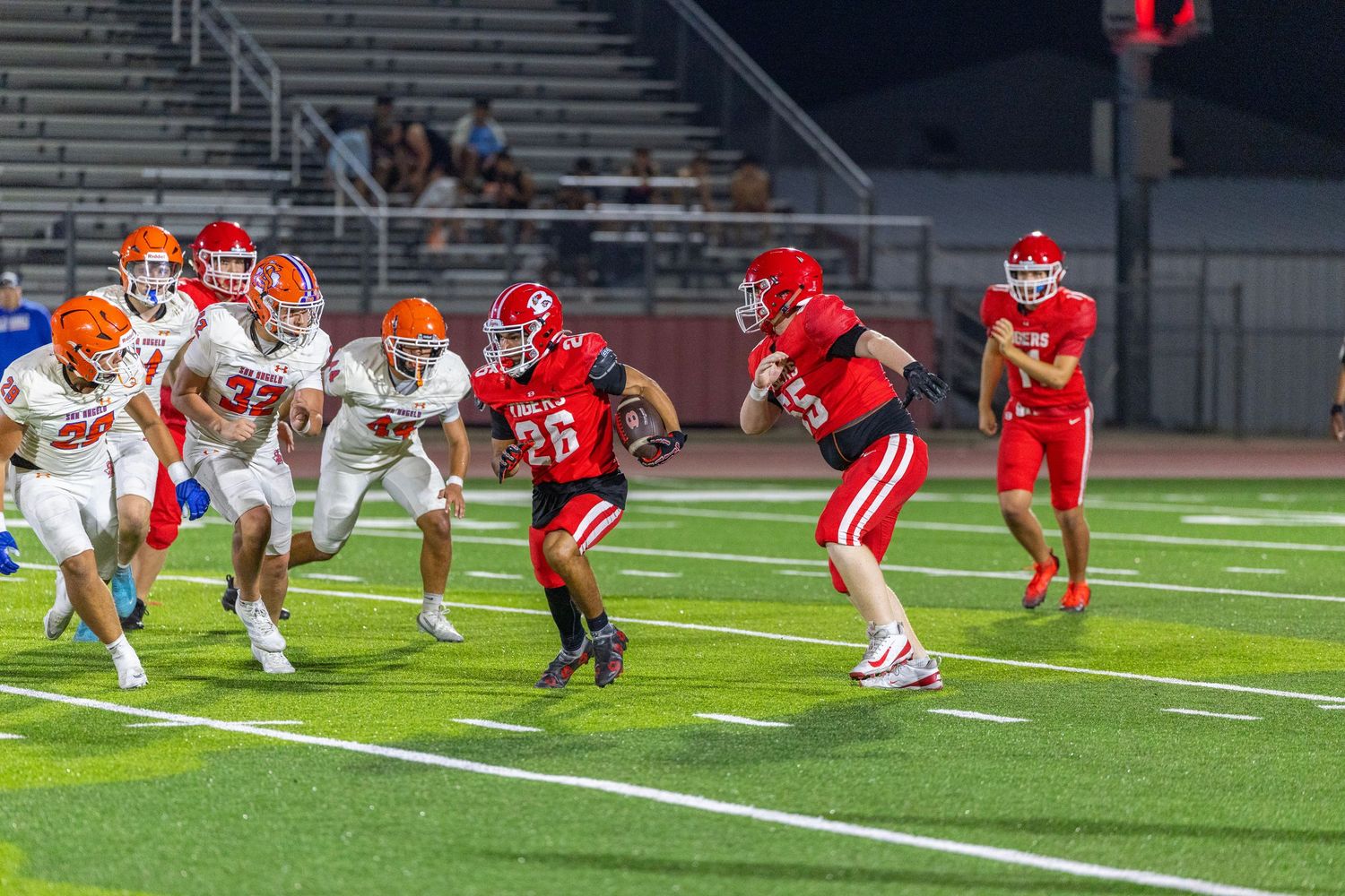 Xander running the ball.
