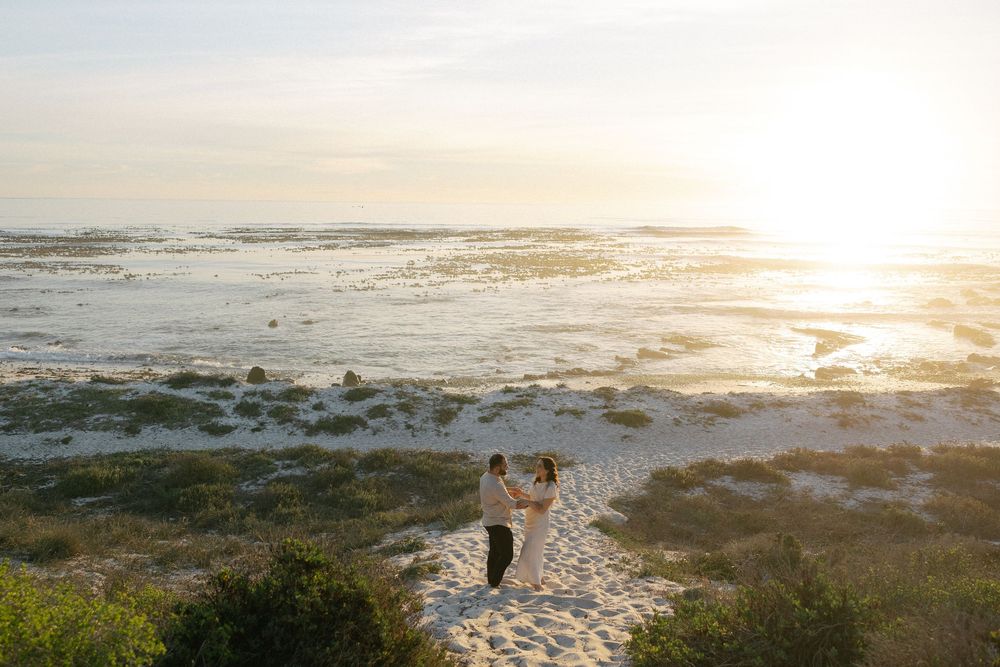 Melkbosstrand beach, a romantic proposal location near Cape Town with Christene de Coning Photography.
