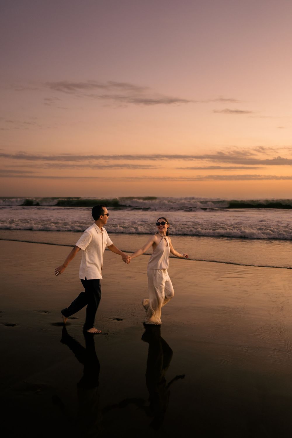 Professional proposal photographer at Petitenget Beach.