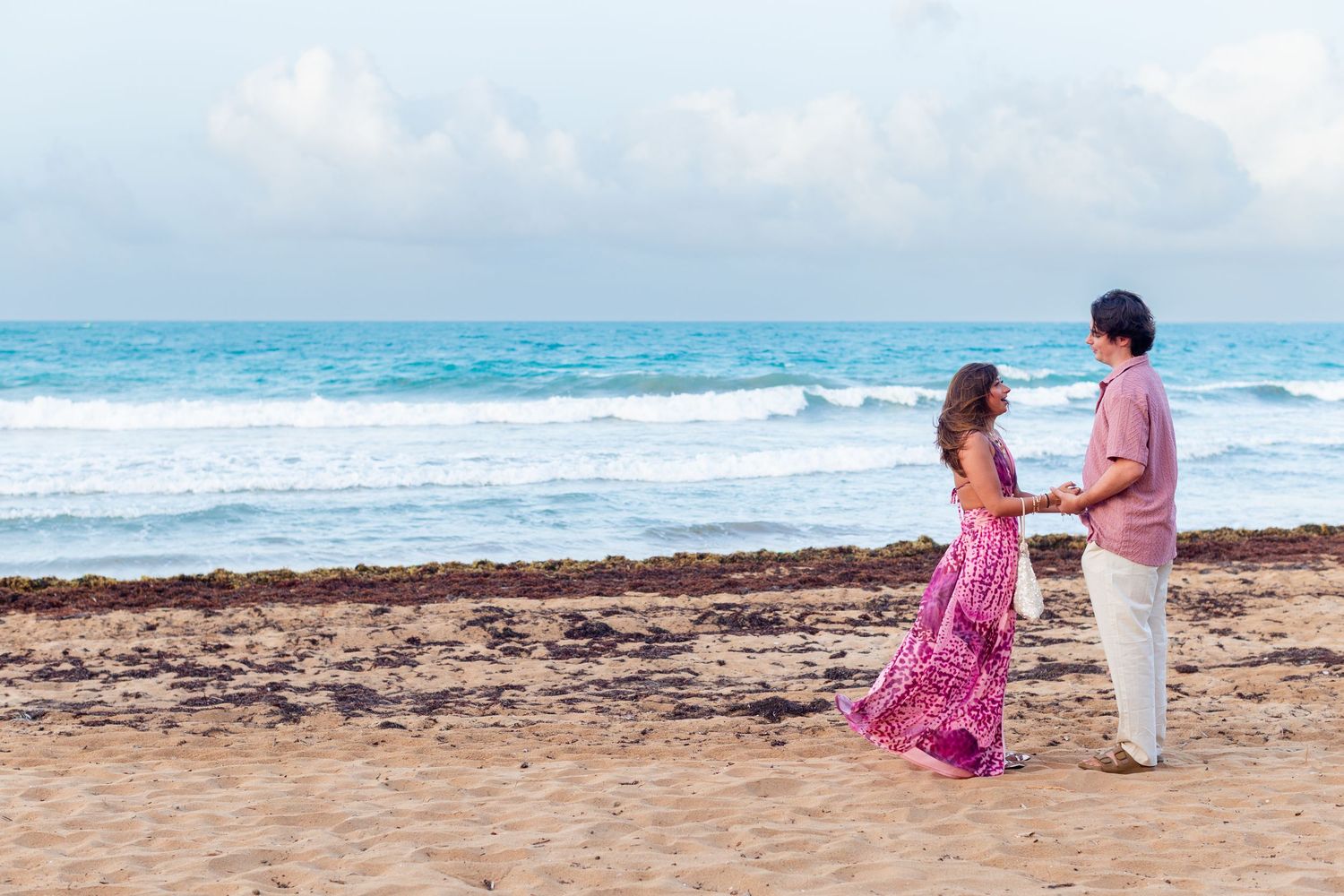Marriage proposal on the beach. Río Grande, Puerto Rico.