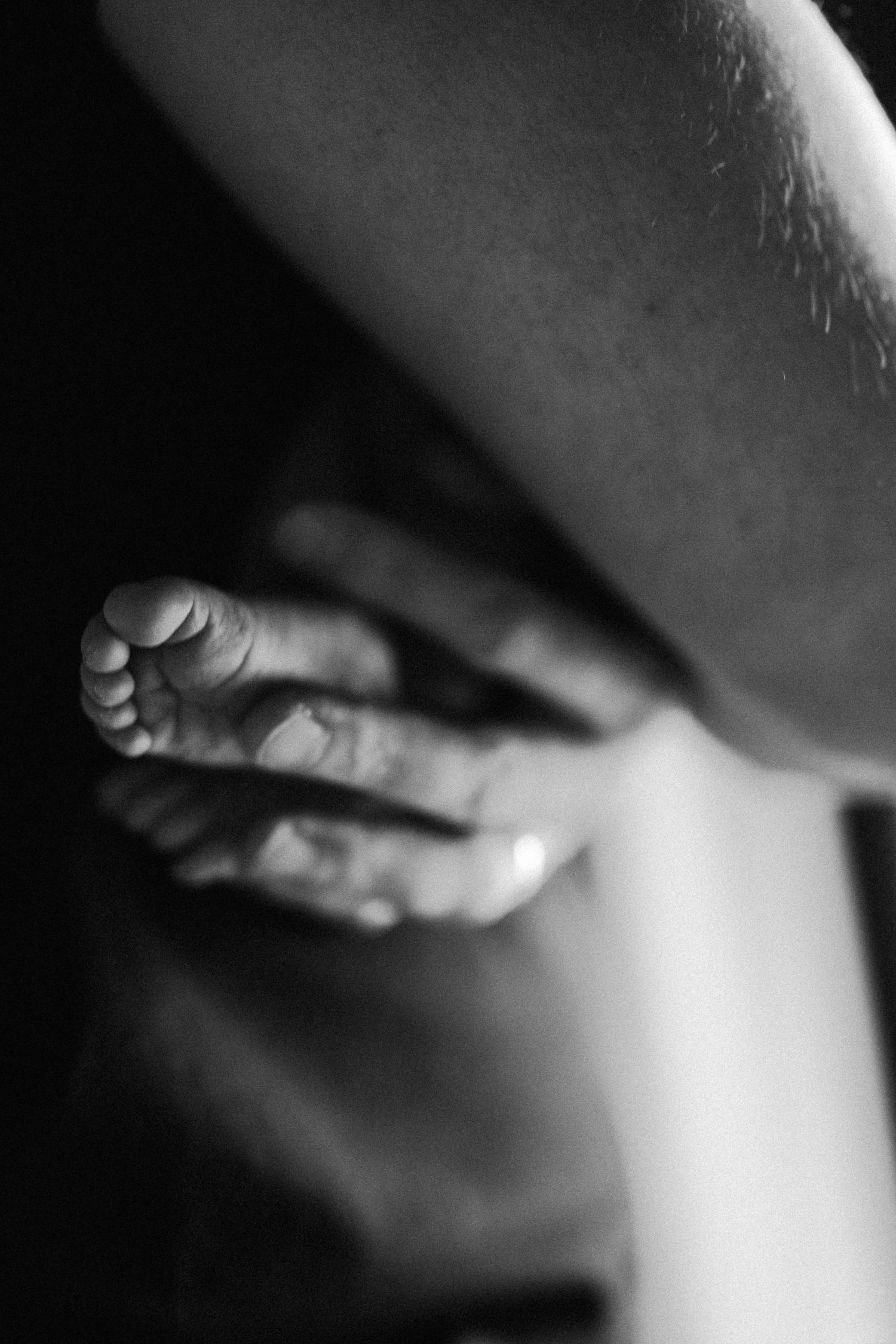 Newborn detail shot from a lifestyle newborn session in Chicago