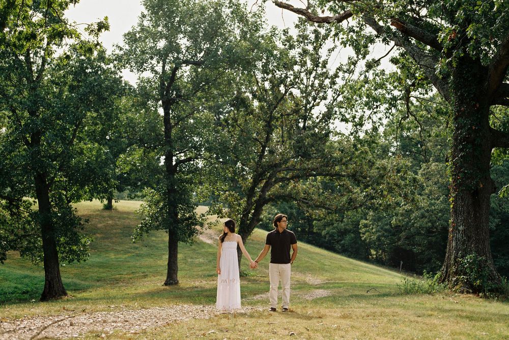 summer engagement session on film