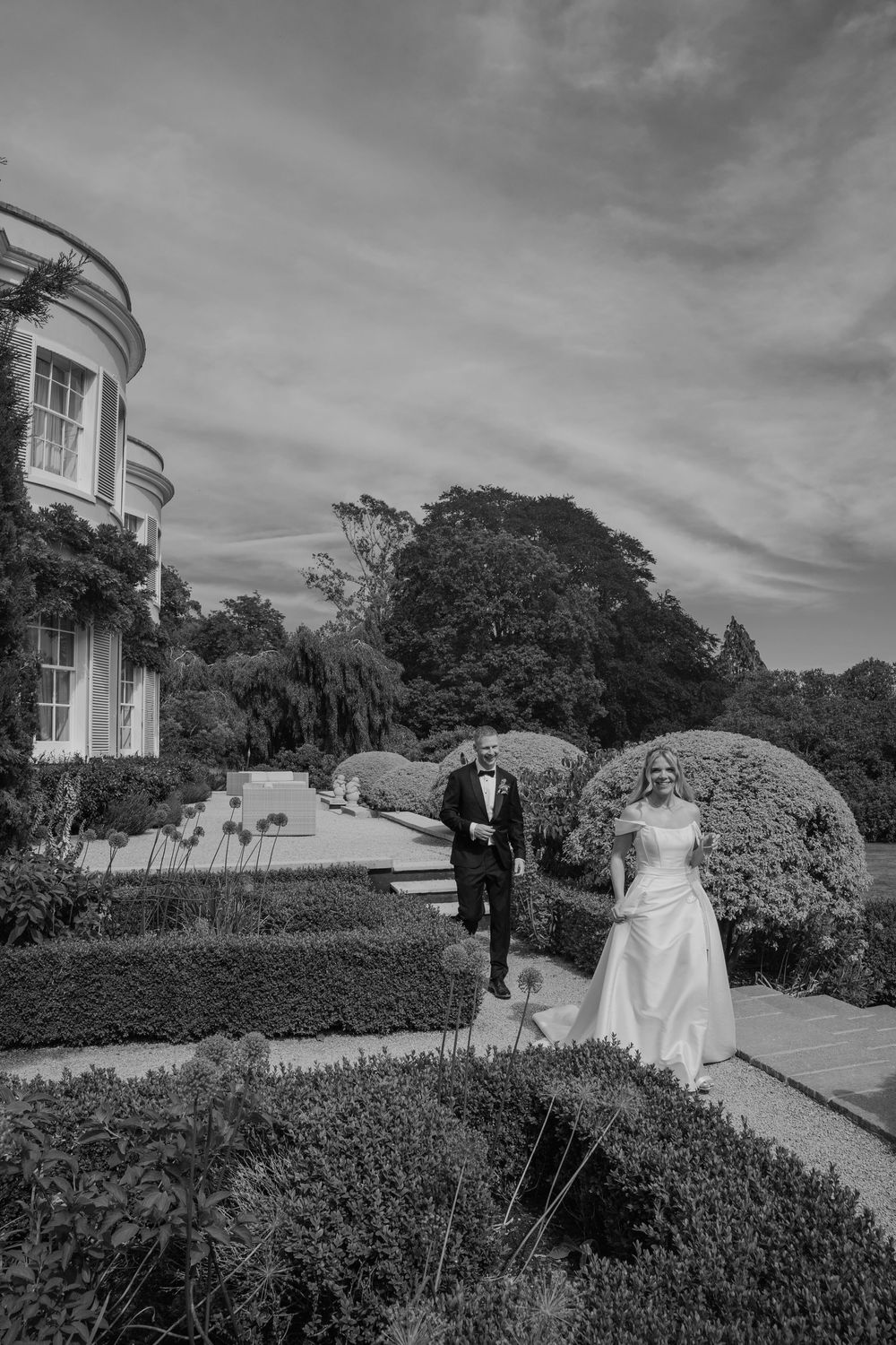 Bride and Groom editorial wedding photography at Deer Park in Devon