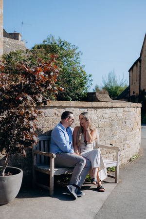 Natural engagement photography in Lower Slaughter.