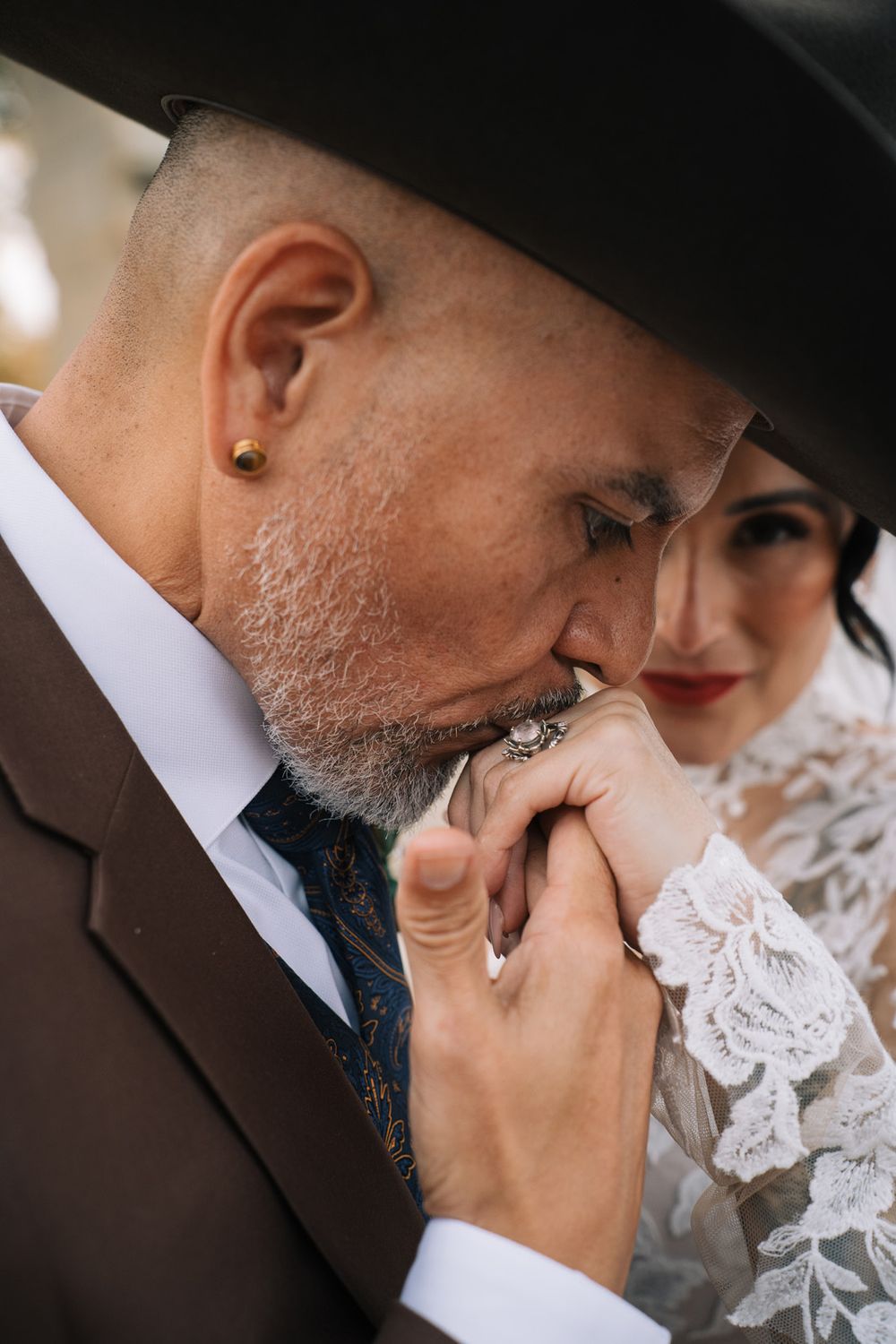 Vintage wedding ceremony at Holy Name Cathedral in Chicago, Illinois.
