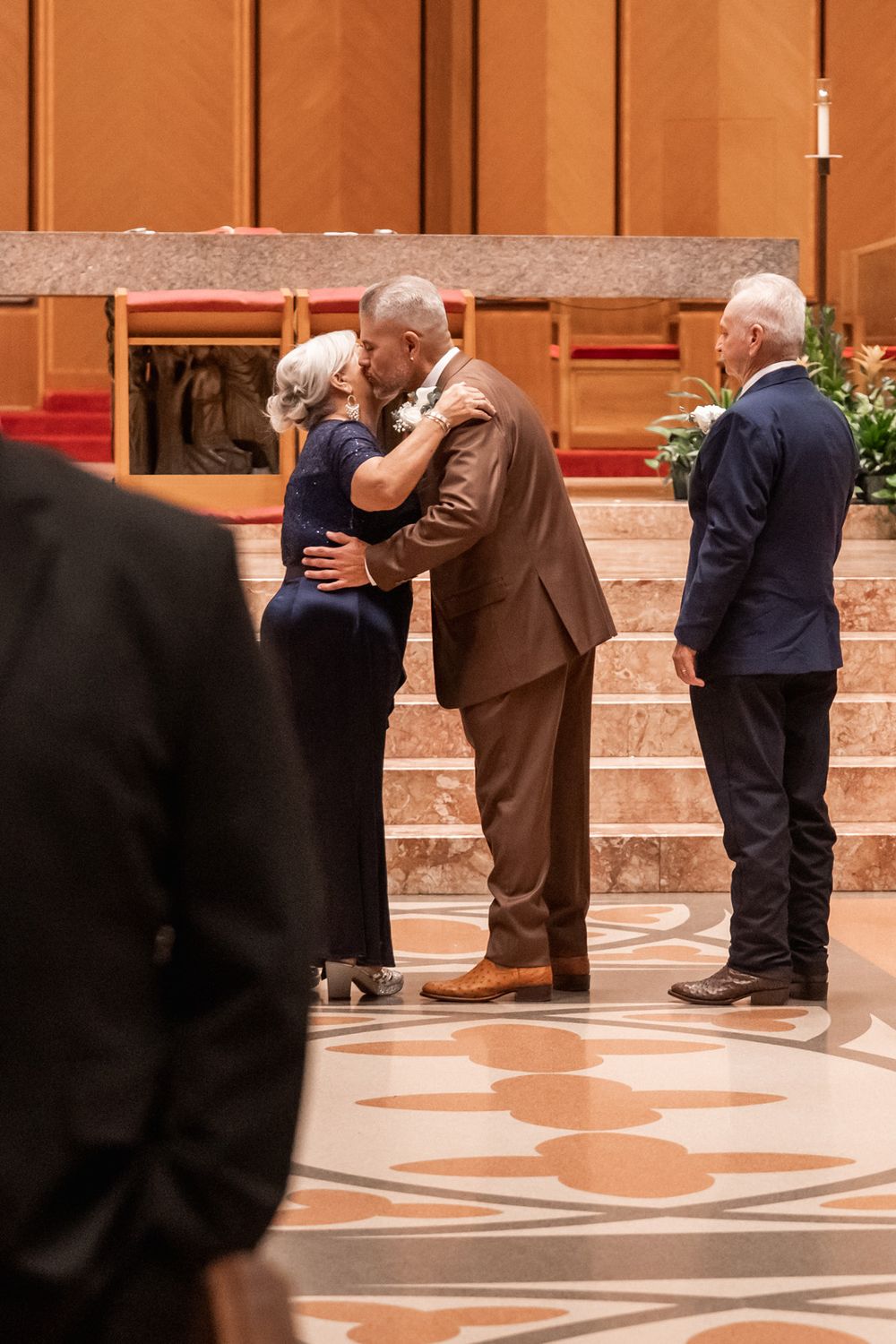 Vintage wedding ceremony at Holy Name Cathedral in Chicago, Illinois.