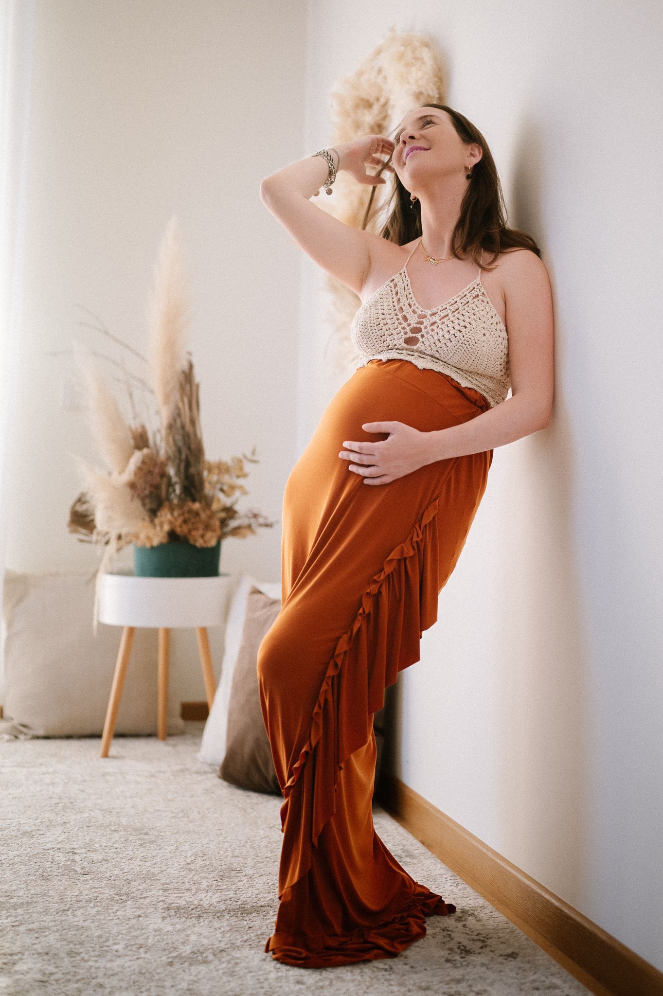 futura mamma durante servizio fotografico gravidanza a Verona