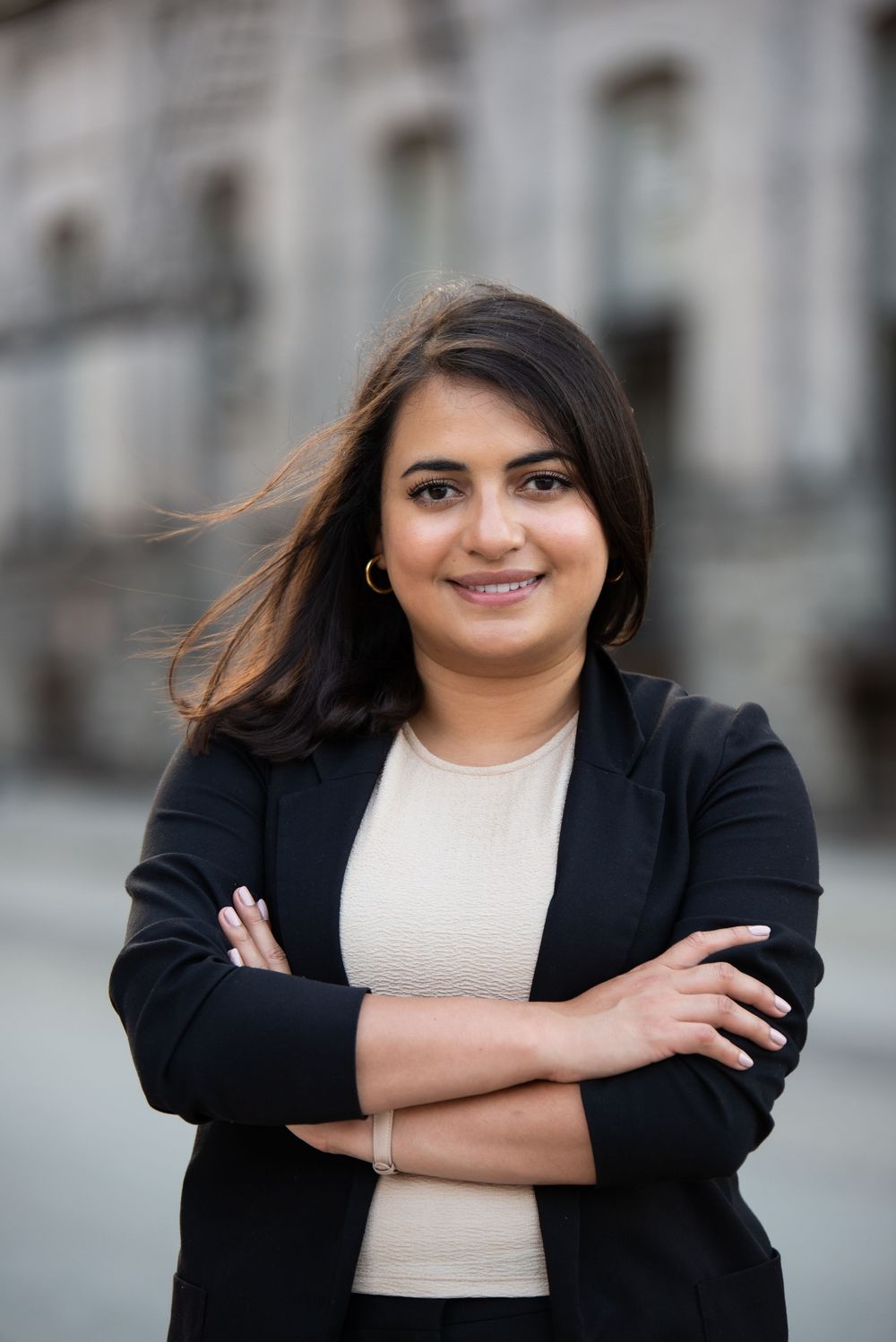 Celeste Chicas, a real estate broker in Chicago, in a portrait session