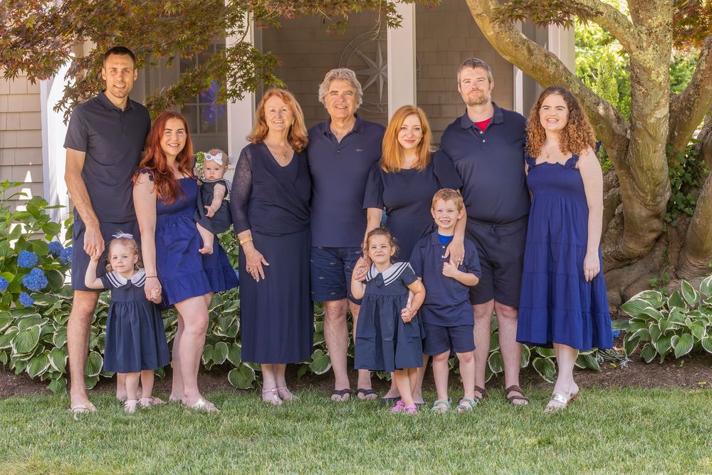 Family portrait on beach