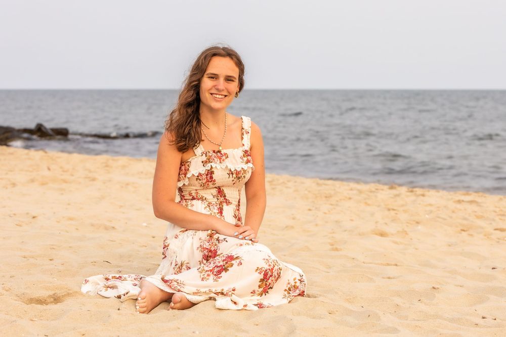 Senior portrait on beach