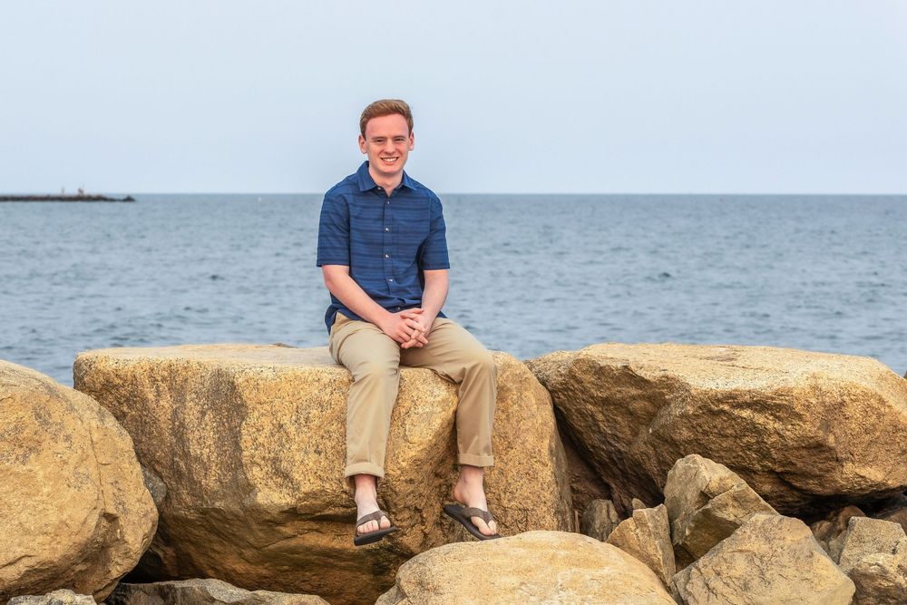 Senior portrait on beach